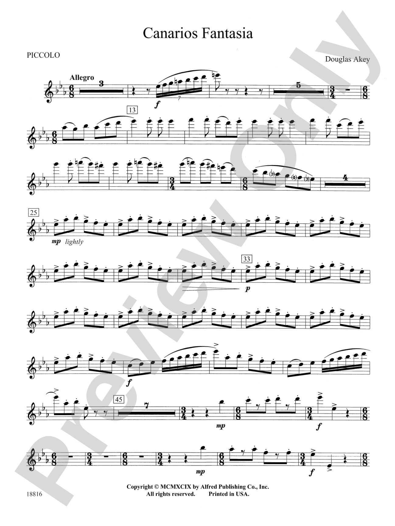 Canarios Fantasia: Piccolo