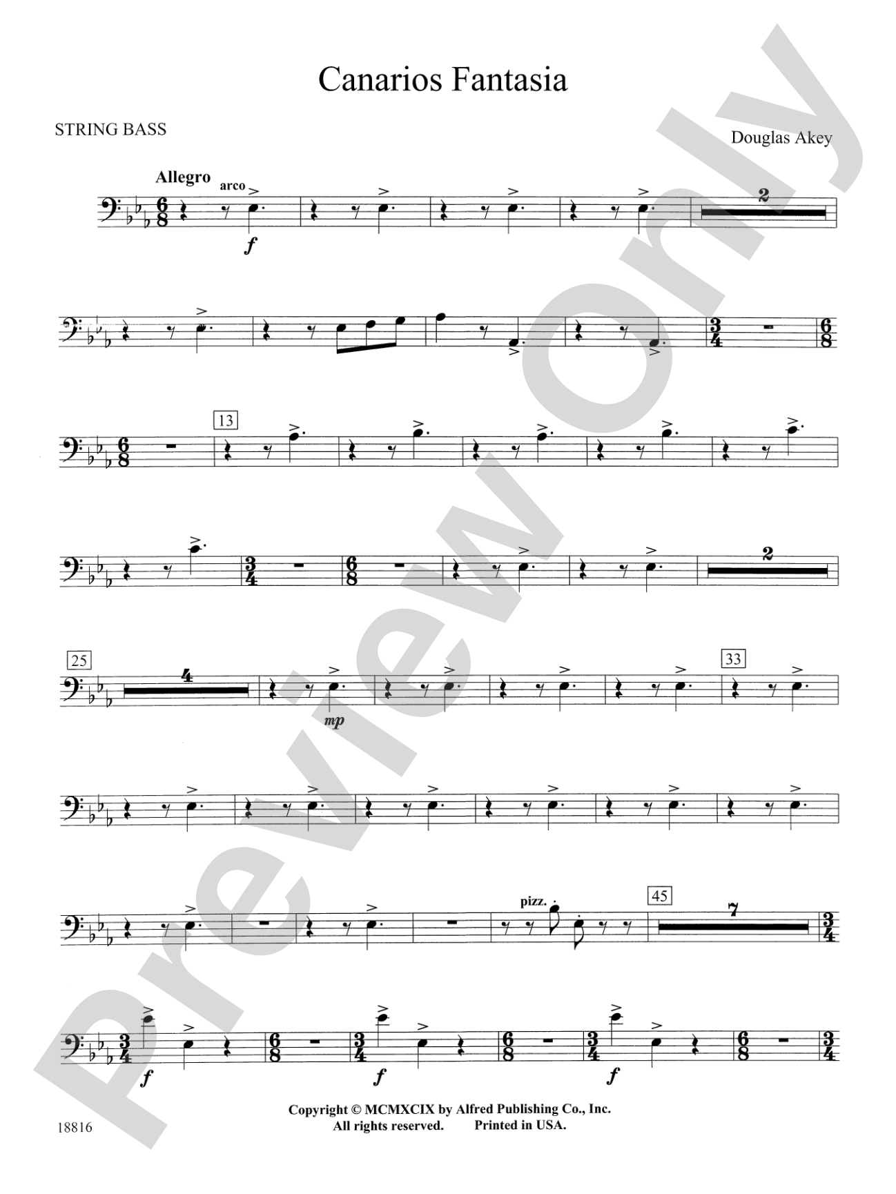 Canarios Fantasia: String Bass