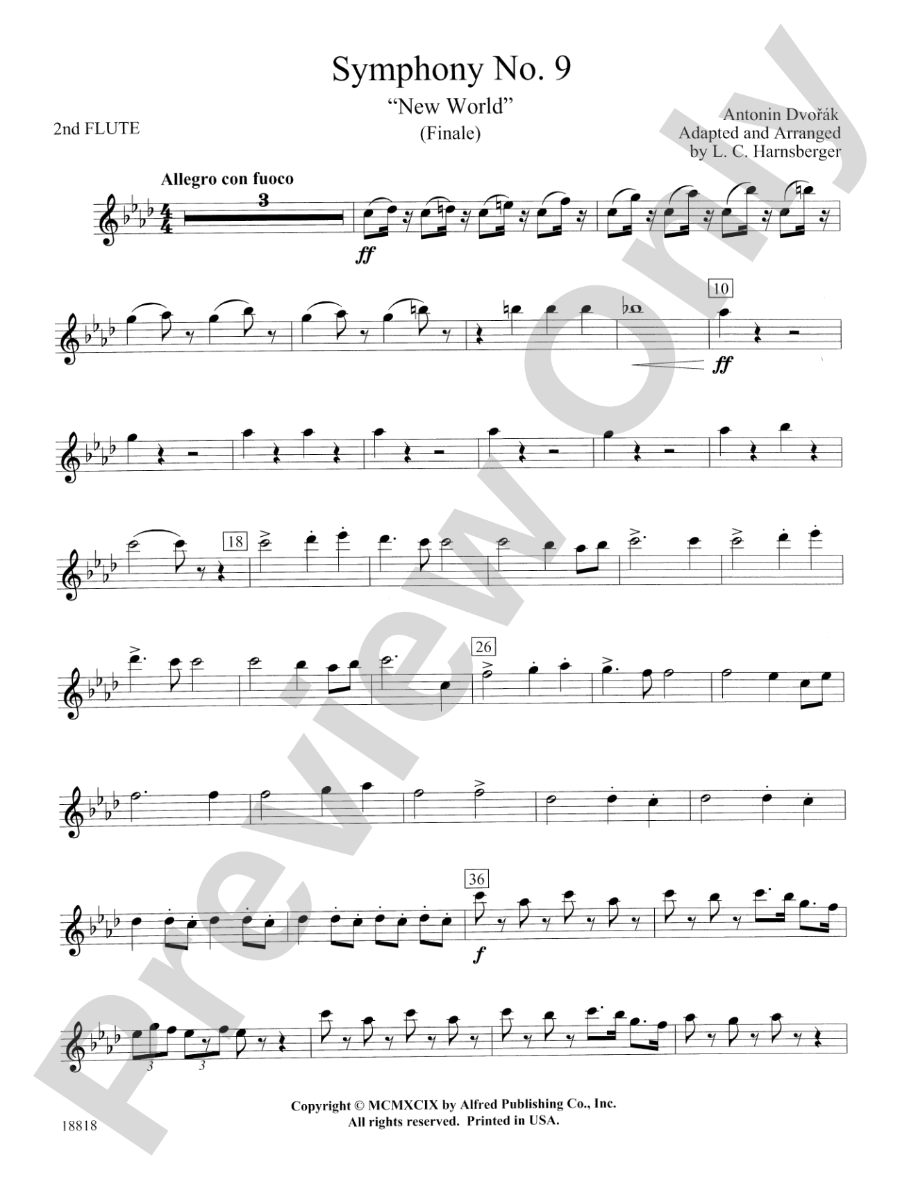 Symphony No. 9 "New World", Finale: 2nd Flute