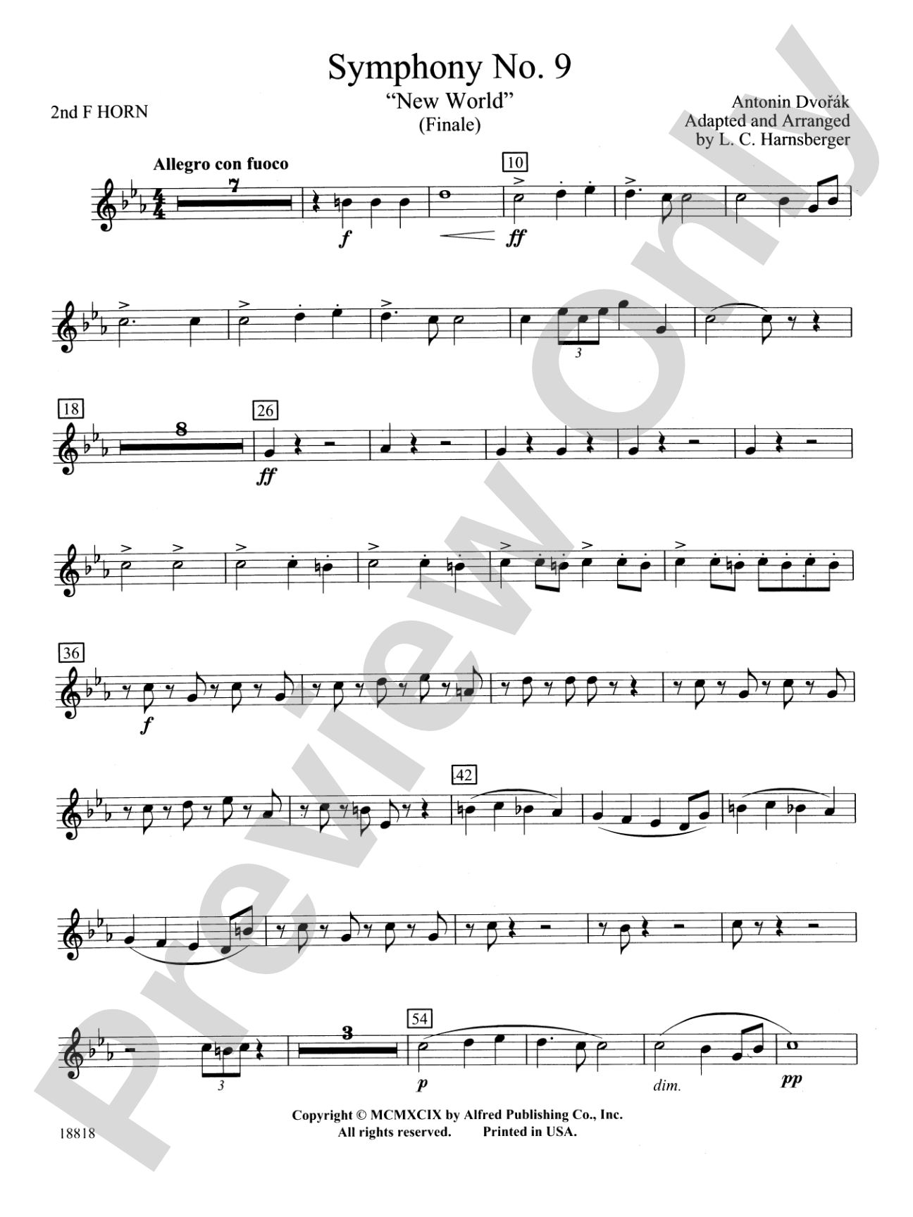 Symphony No. 9 "New World", Finale: 2nd F Horn