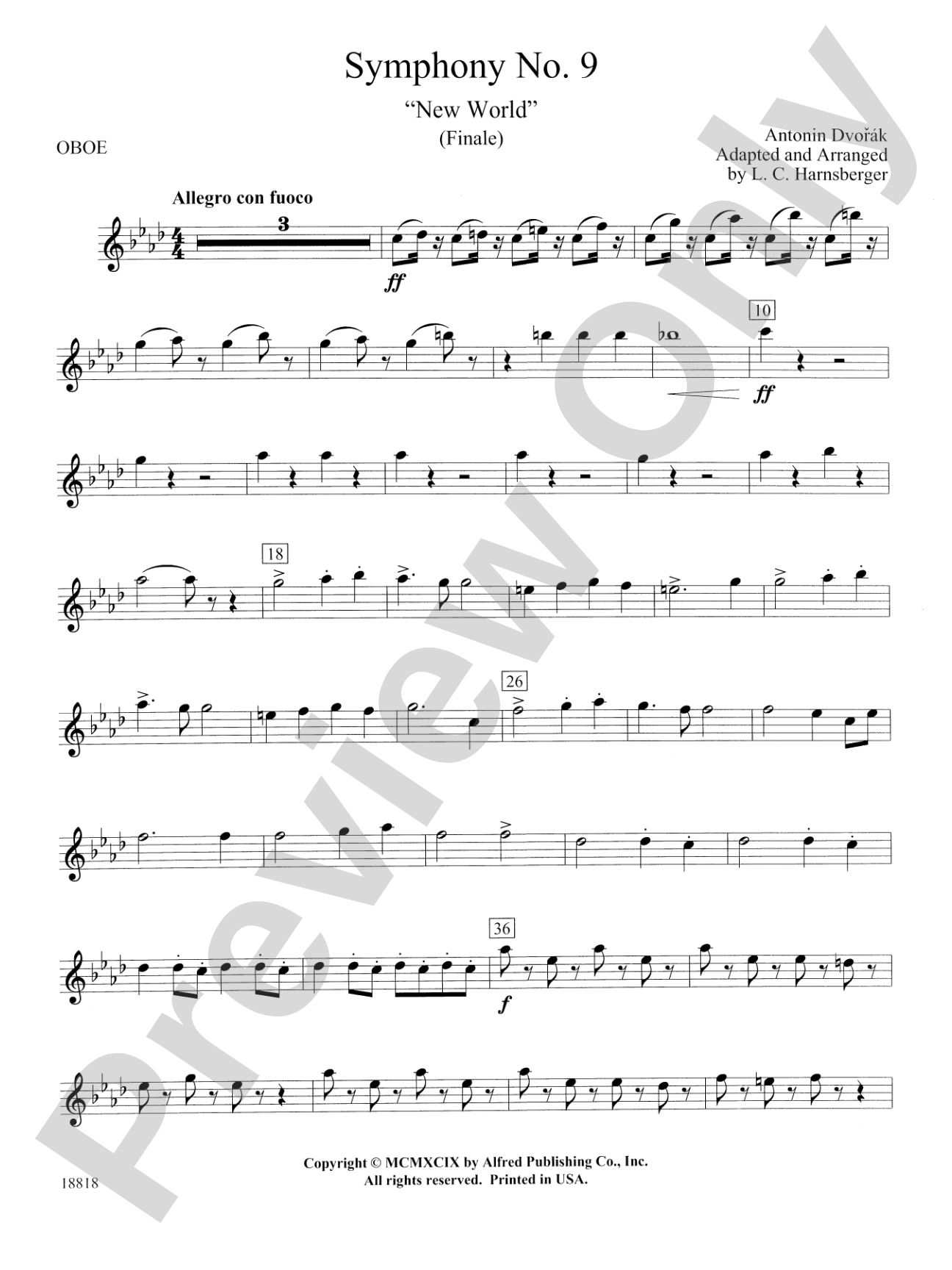 Symphony No. 9 "New World", Finale: Oboe