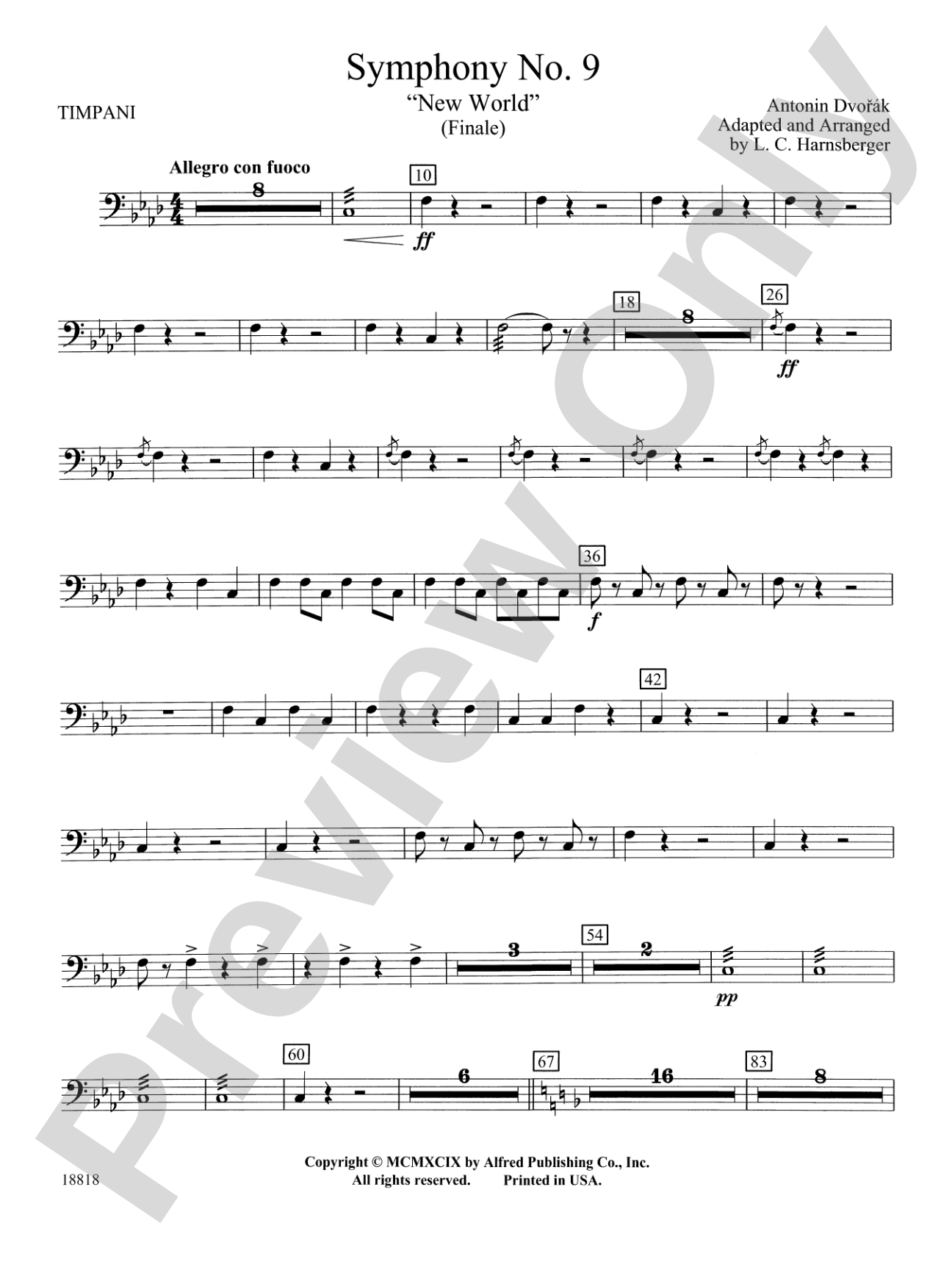 Symphony No. 9 "New World", Finale: Timpani