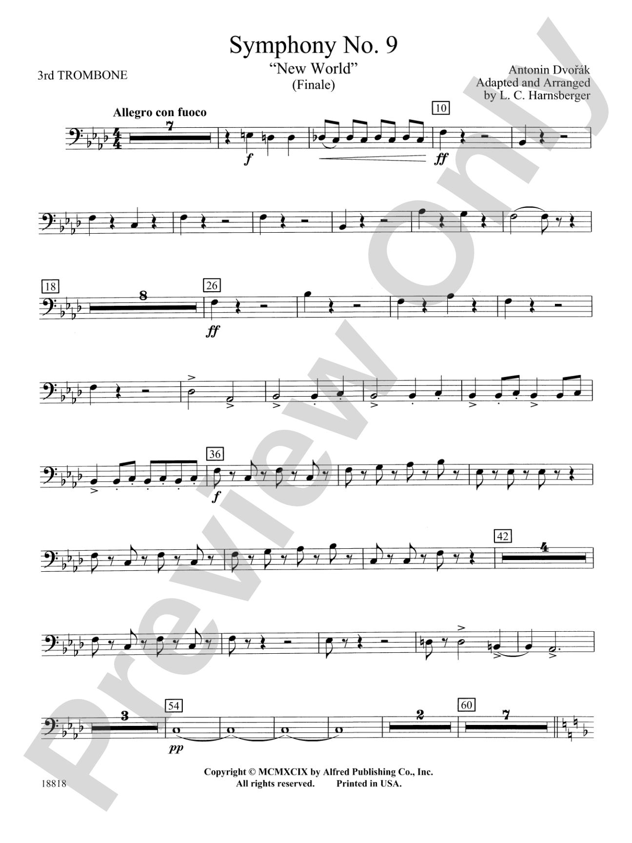 Symphony No. 9 "New World", Finale: 3rd Trombone