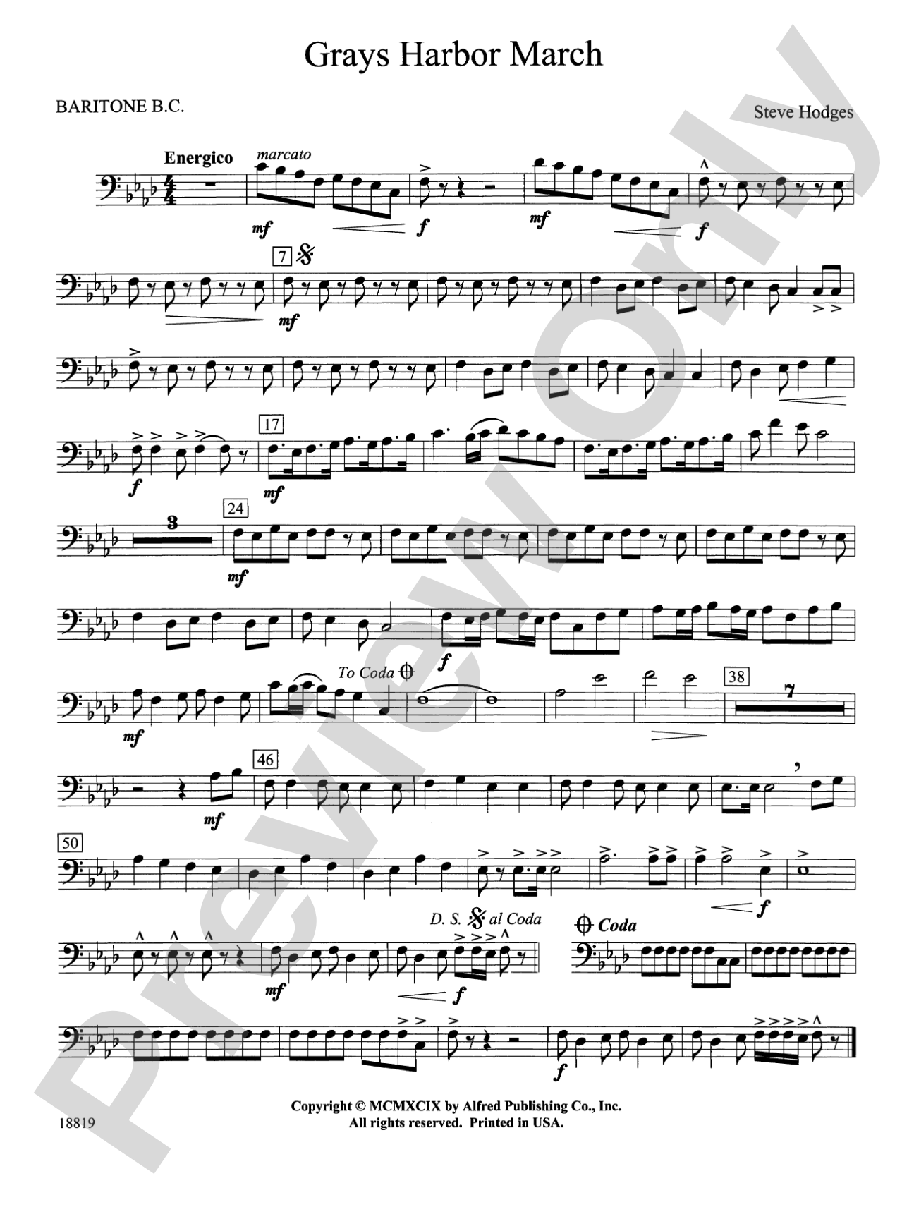 Grays Harbor March: Baritone B.C.