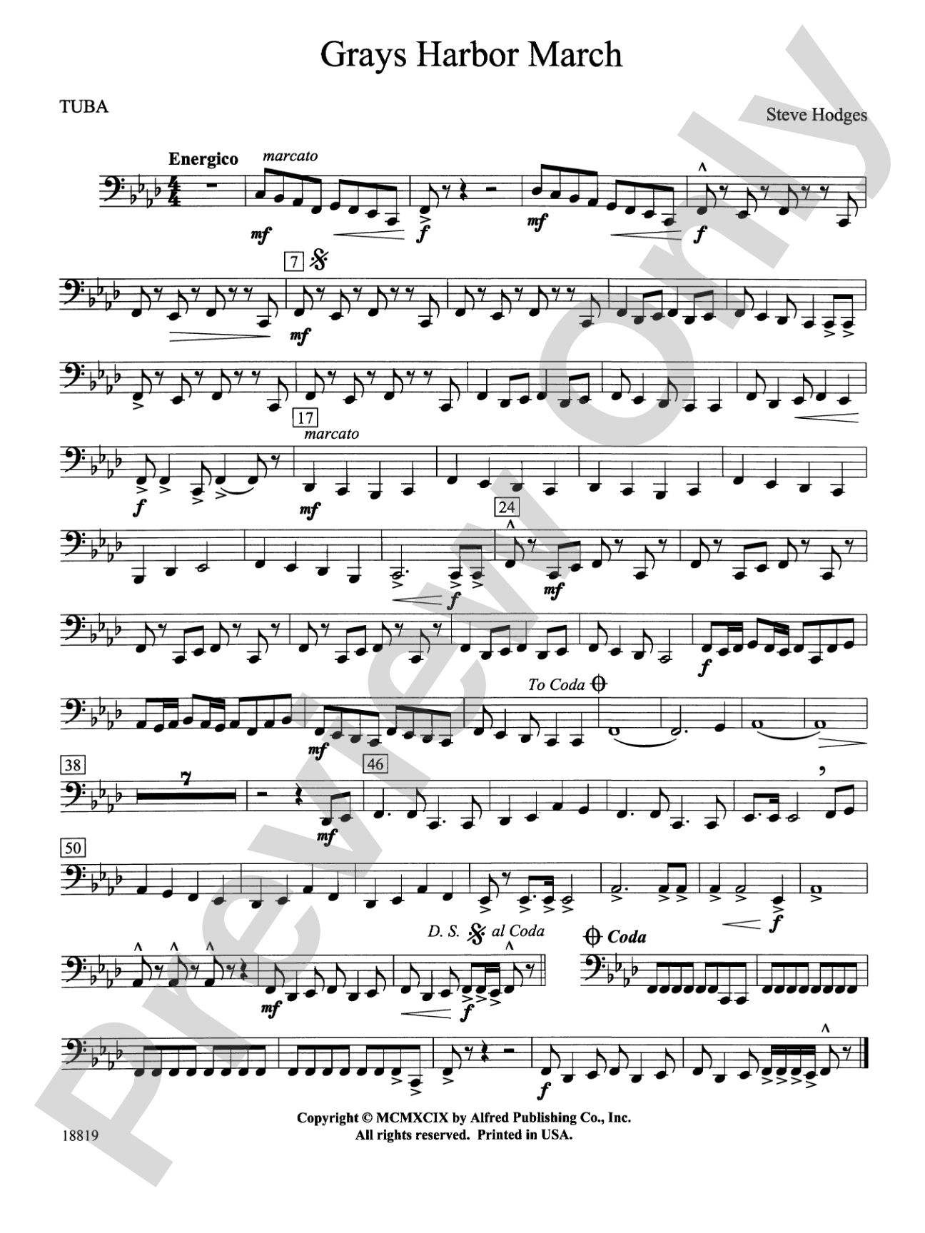 Grays Harbor March: Tuba