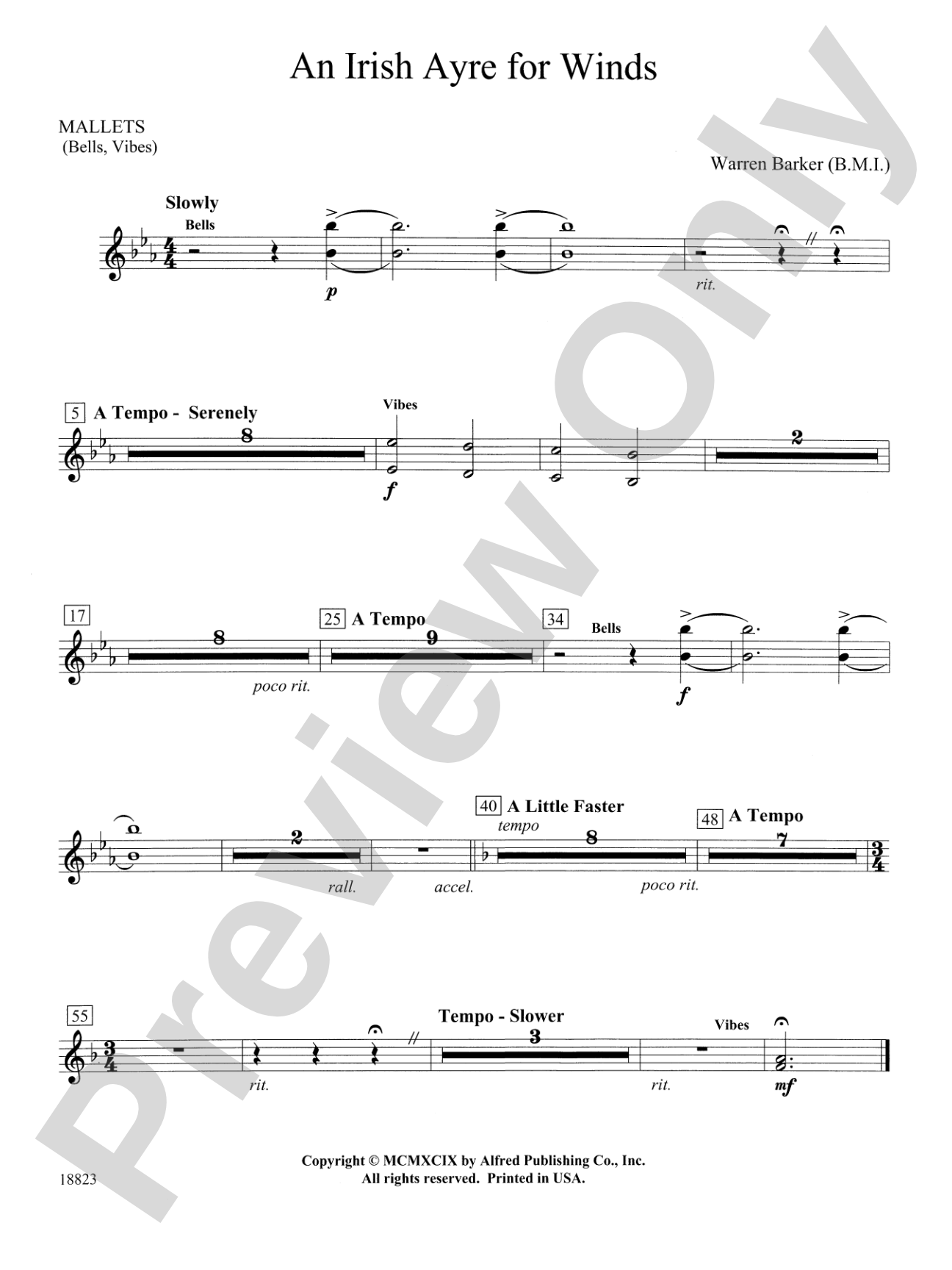 Irish Ayre for Winds: Mallets