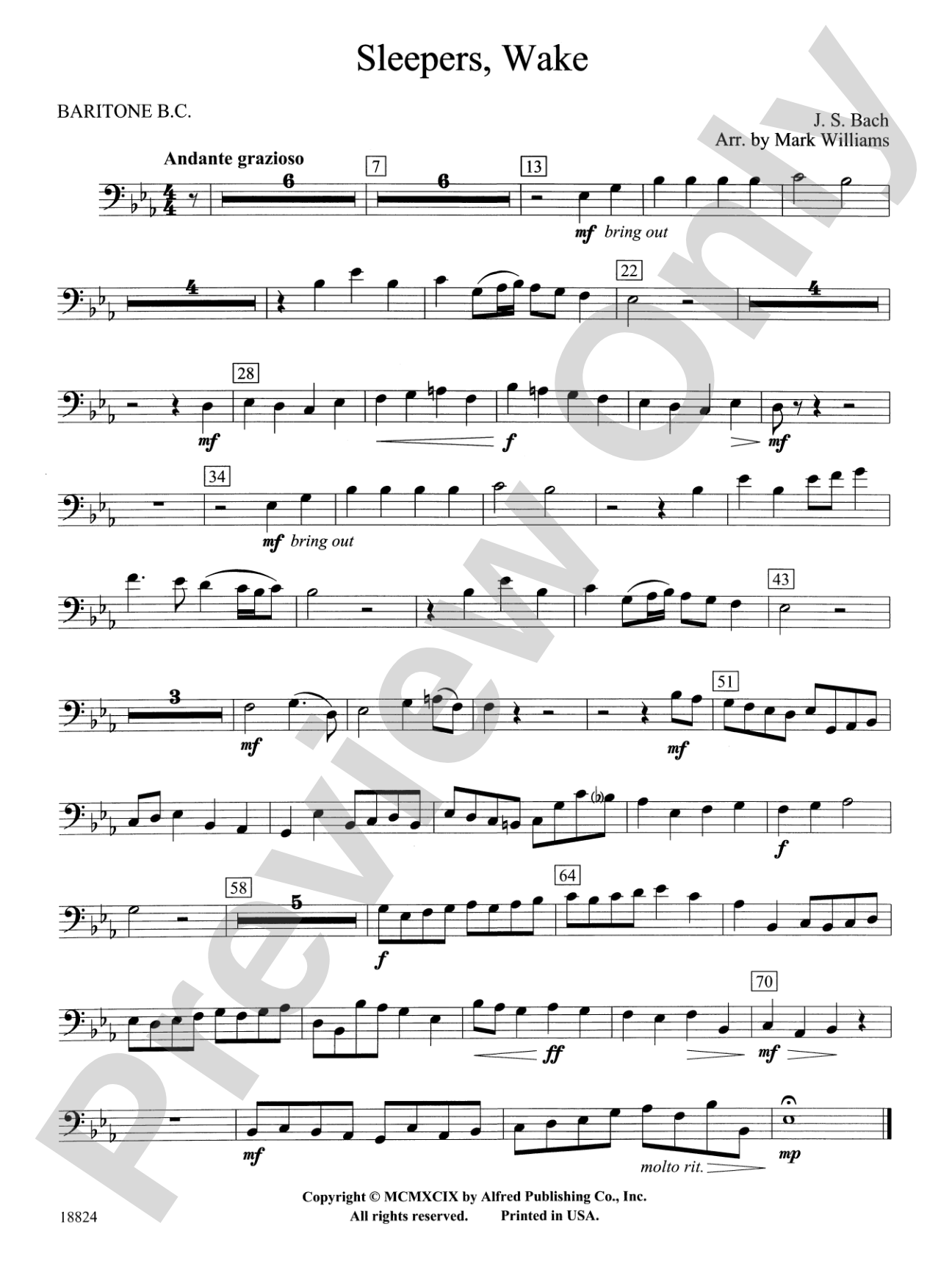 Sleepers Wake: Baritone B.C.