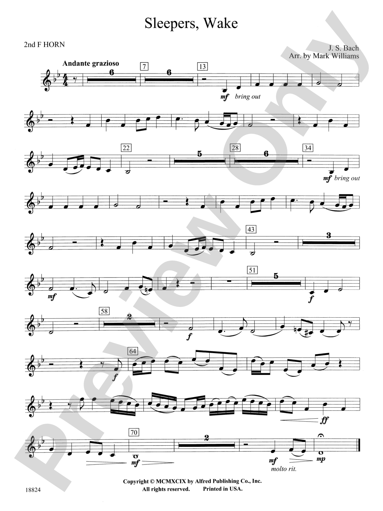 Sleepers Wake: 2nd F Horn