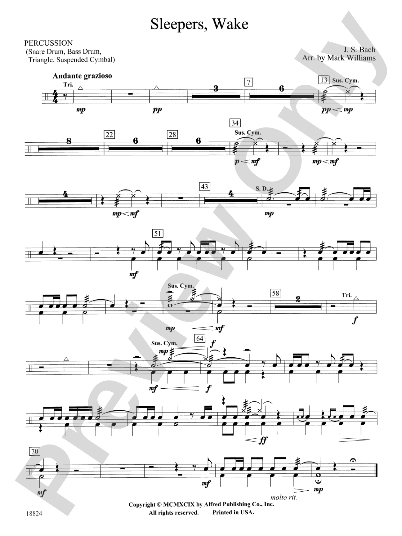 Sleepers Wake: 1st Percussion