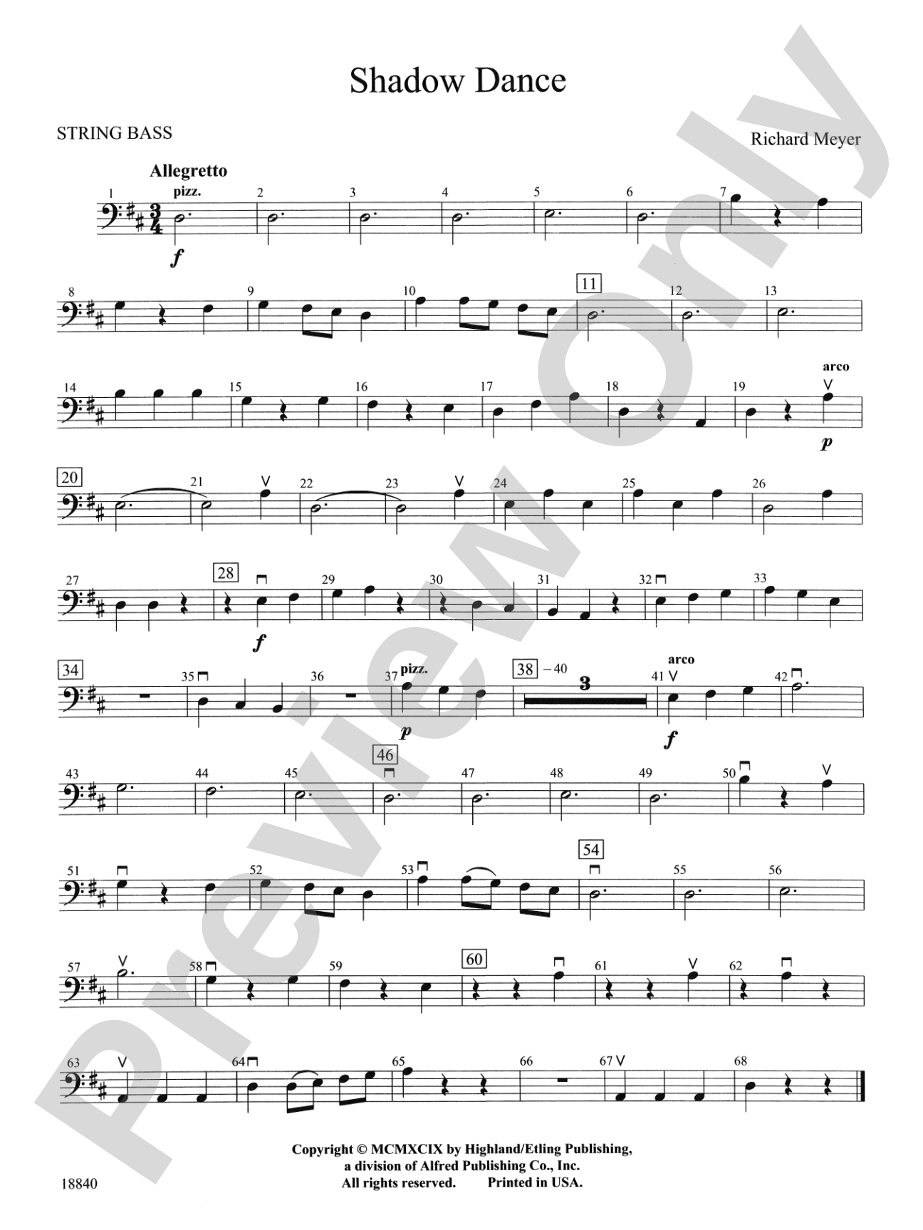 Shadow Dance: String Bass