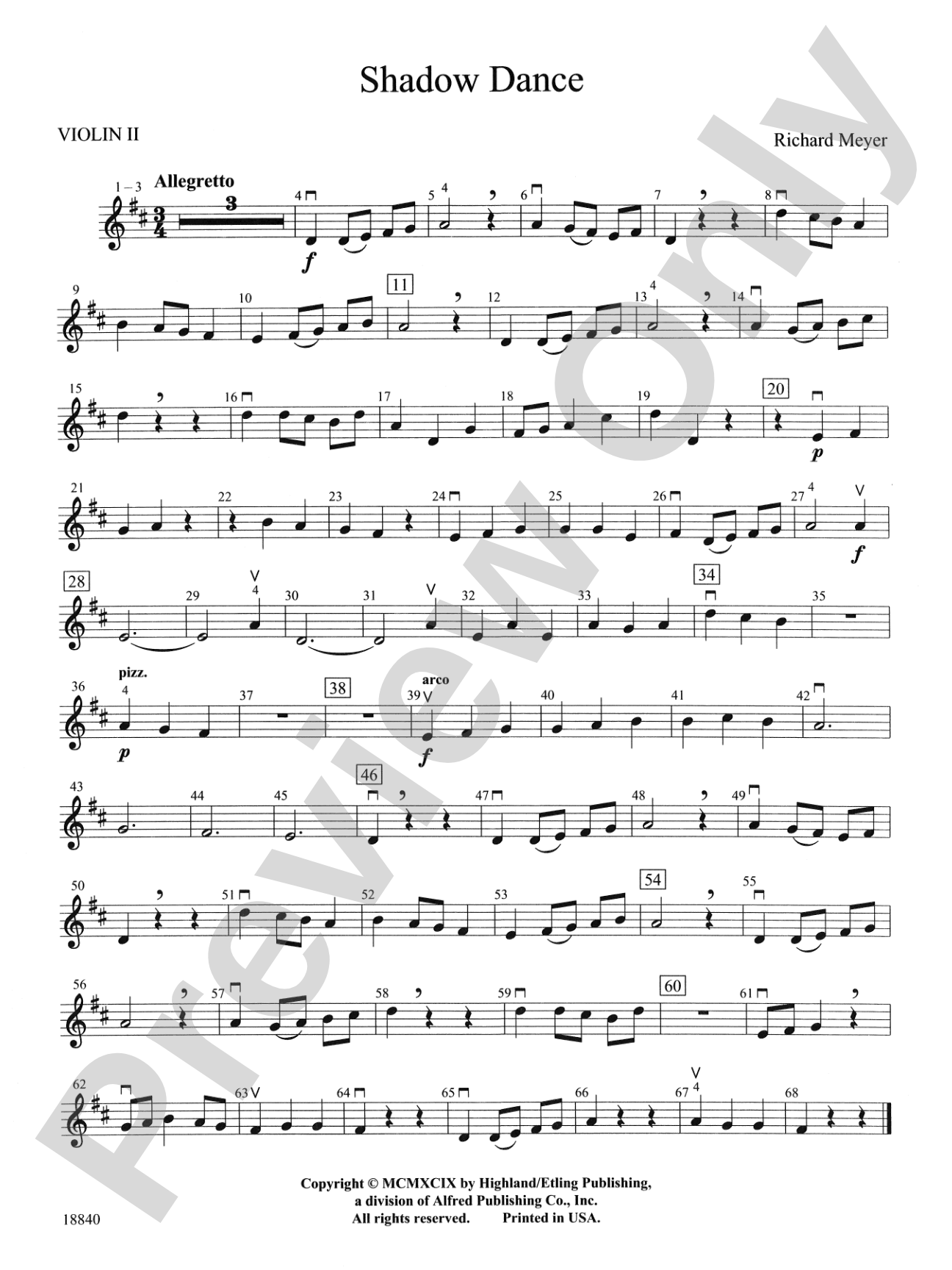 Shadow Dance: 2nd Violin