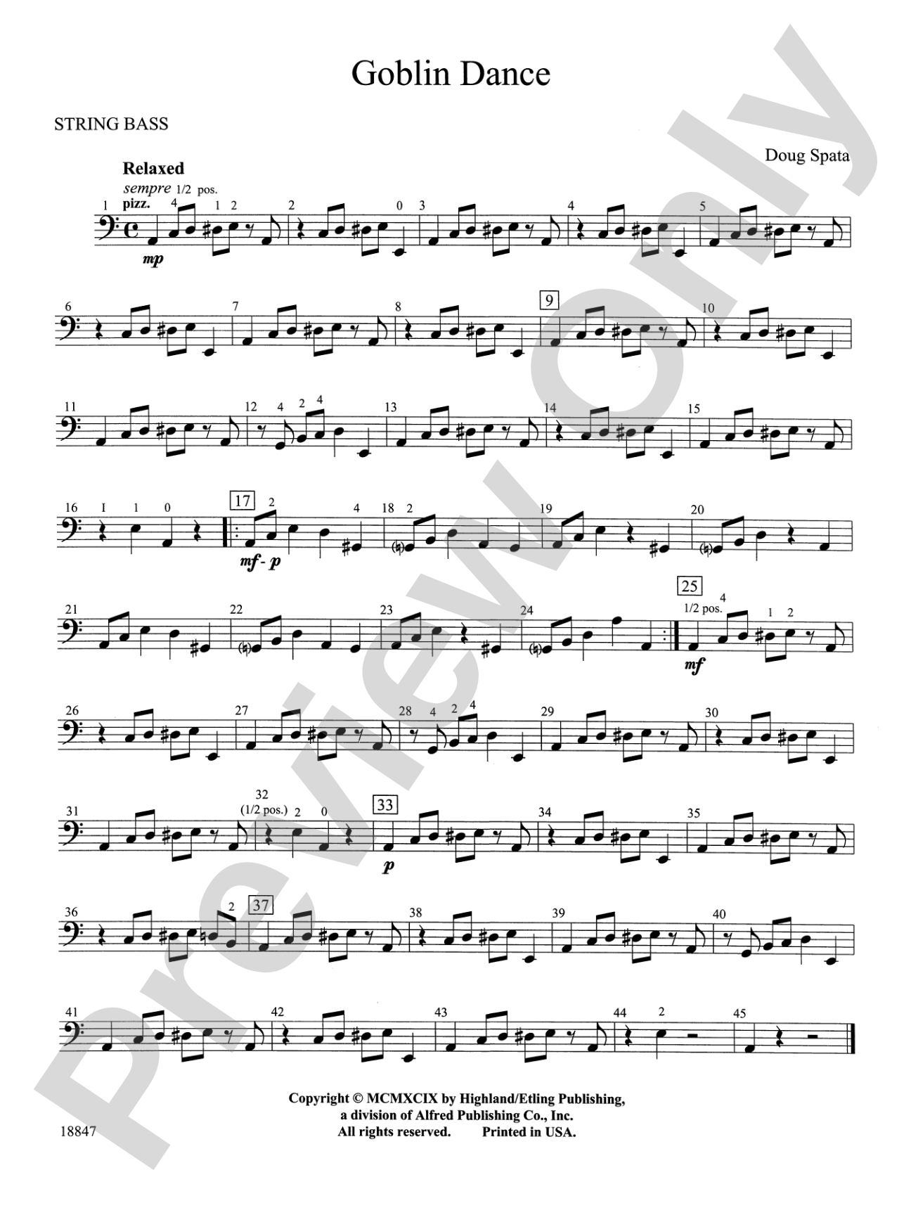 Goblin Dance: String Bass