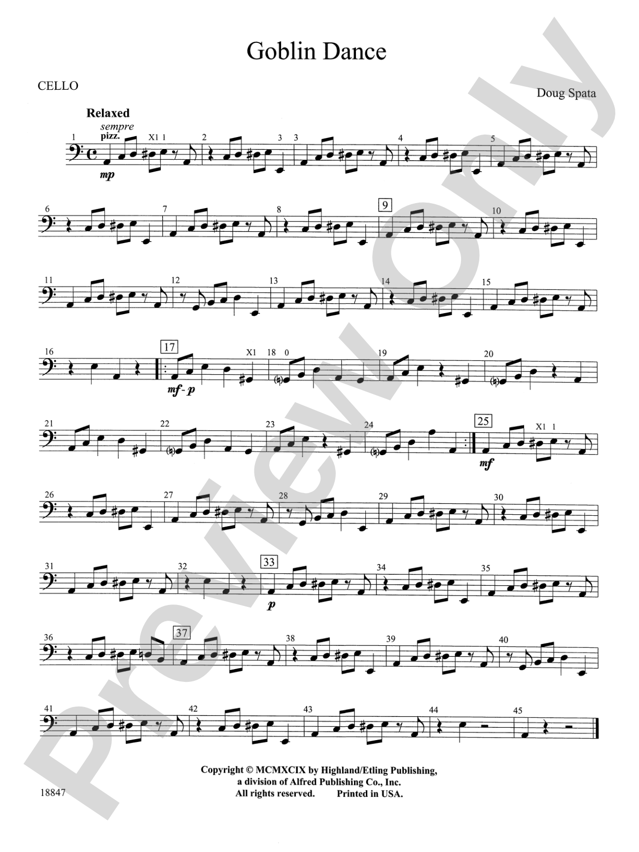 Goblin Dance: Cello