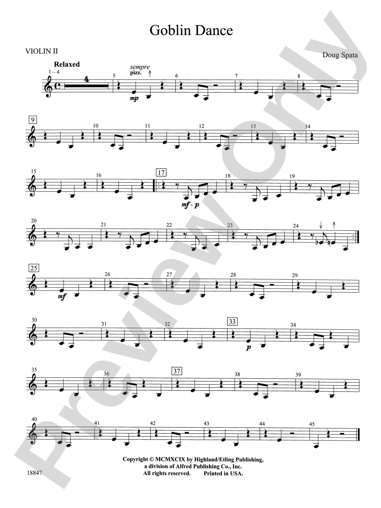 Goblin Dance: 2nd Violin