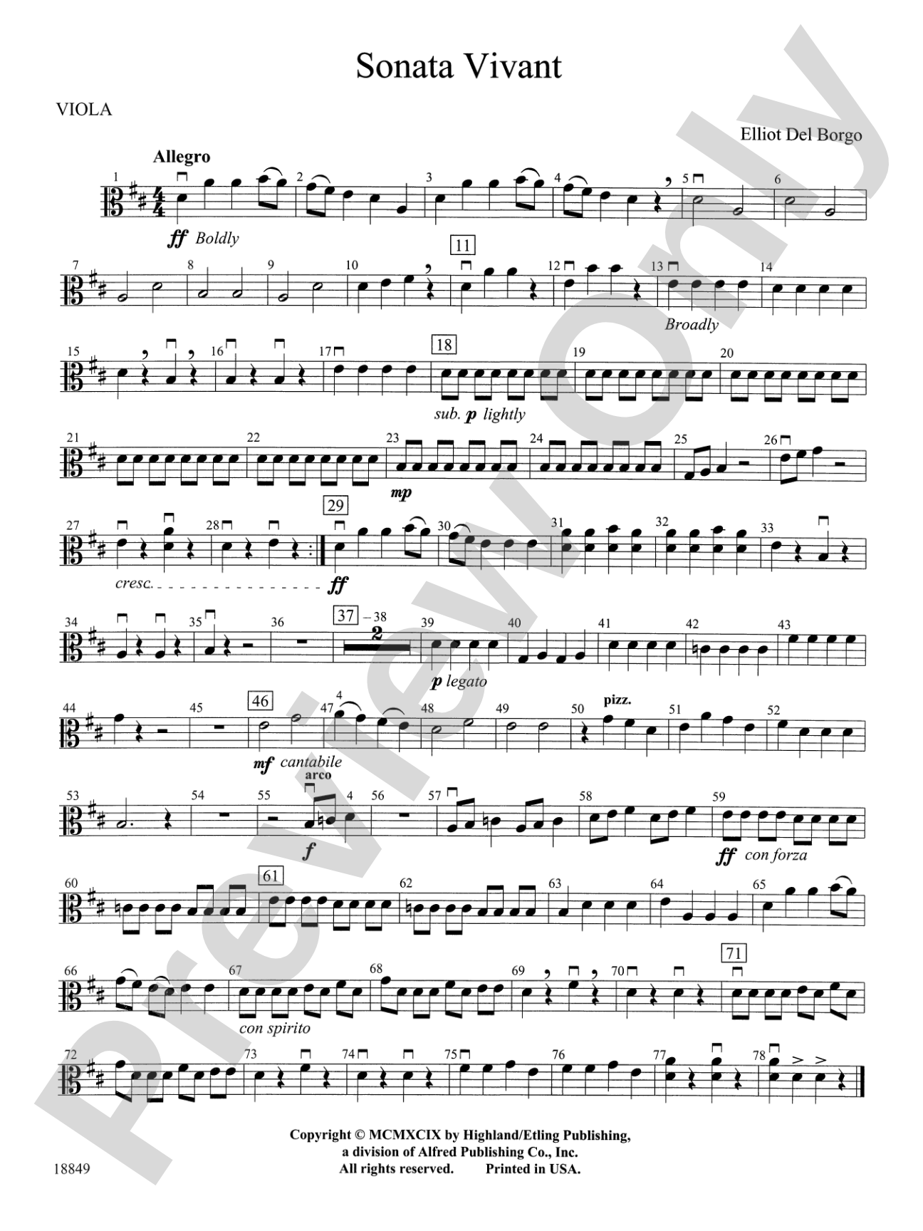 Sonata Vivant: Viola