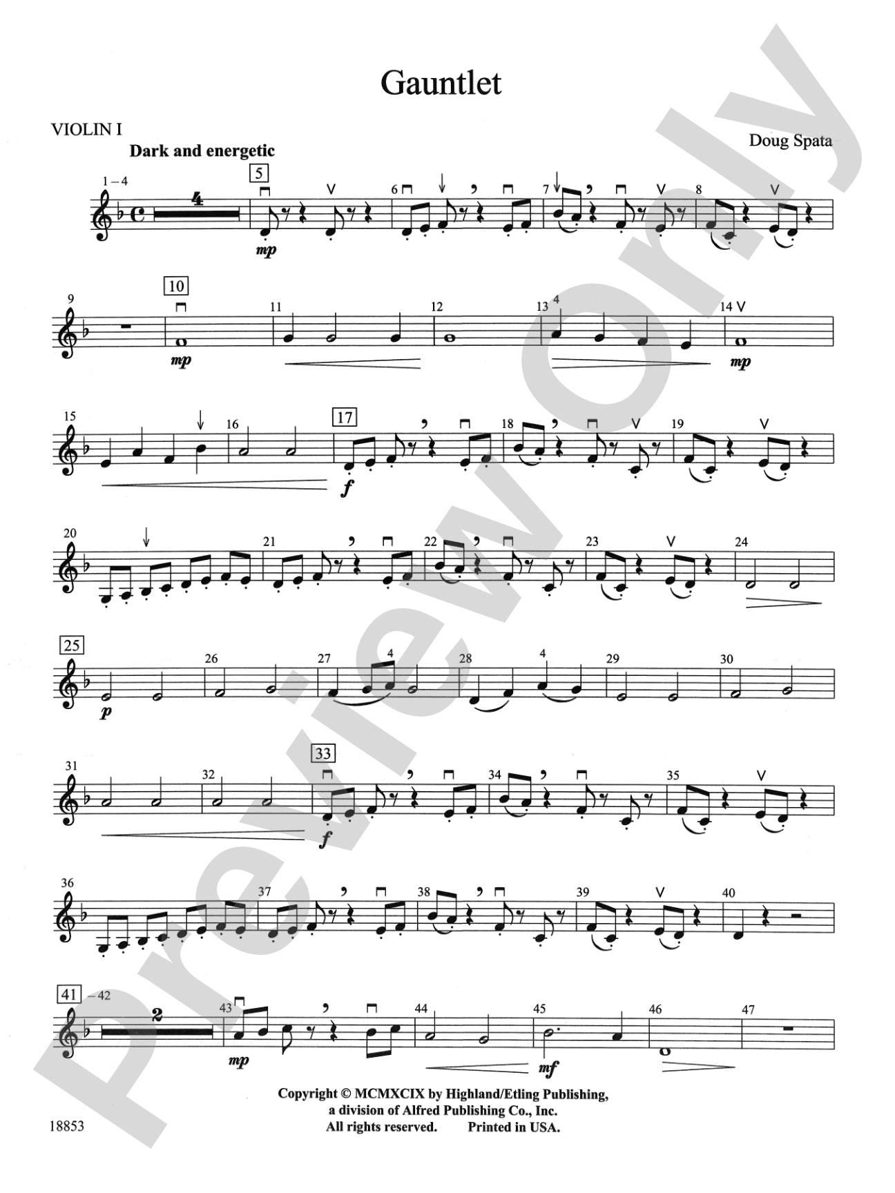 Gauntlet: 1st Violin