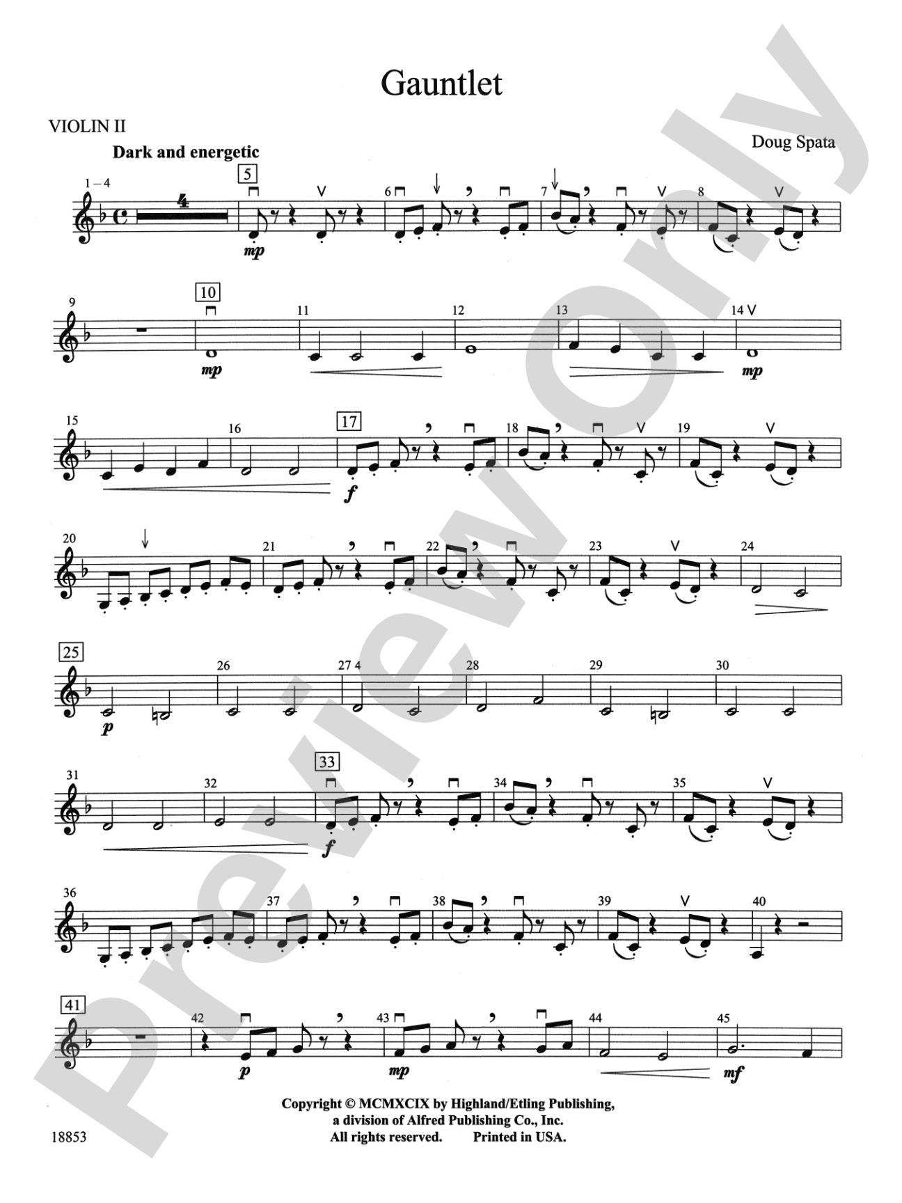 Gauntlet: 2nd Violin