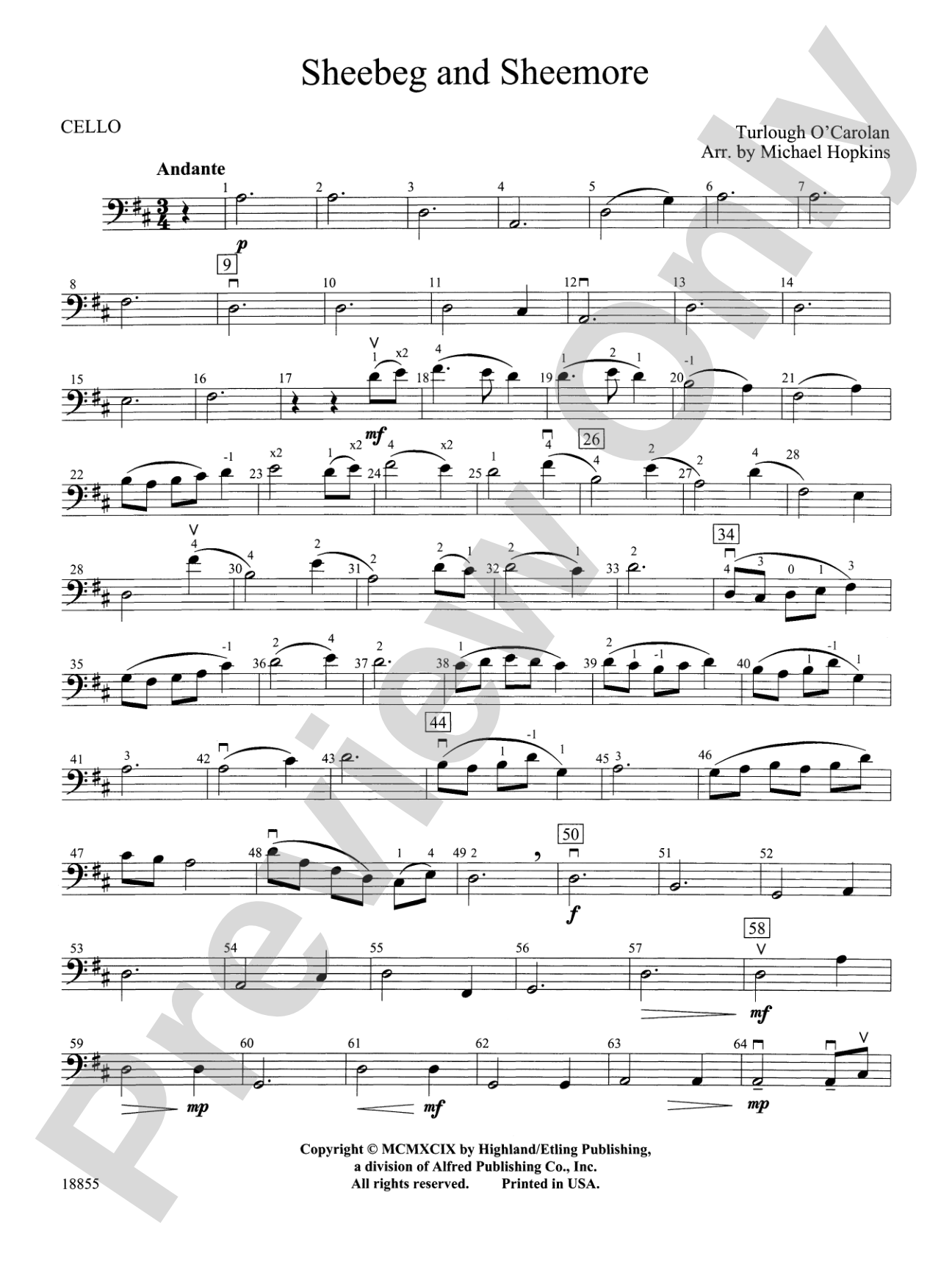 Sheebeg and Sheemore: Cello