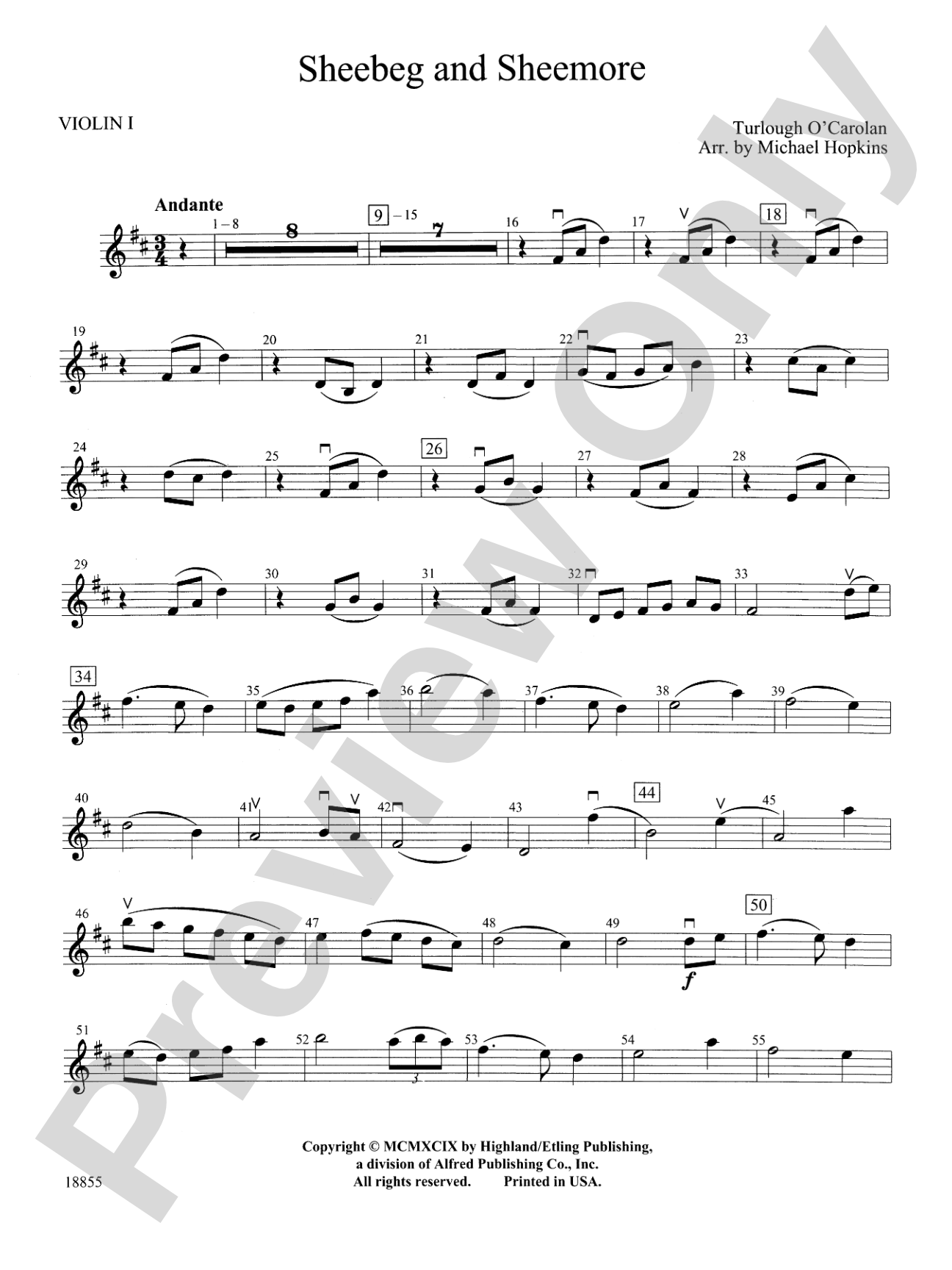 Sheebeg and Sheemore: 1st Violin