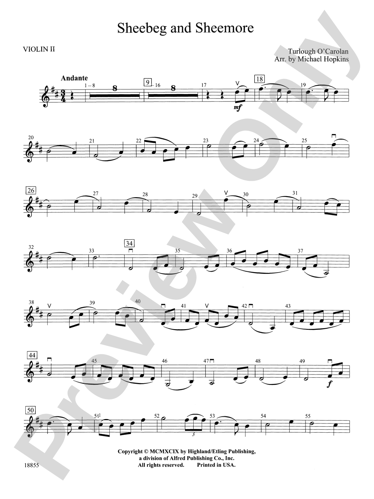 Sheebeg and Sheemore: 2nd Violin