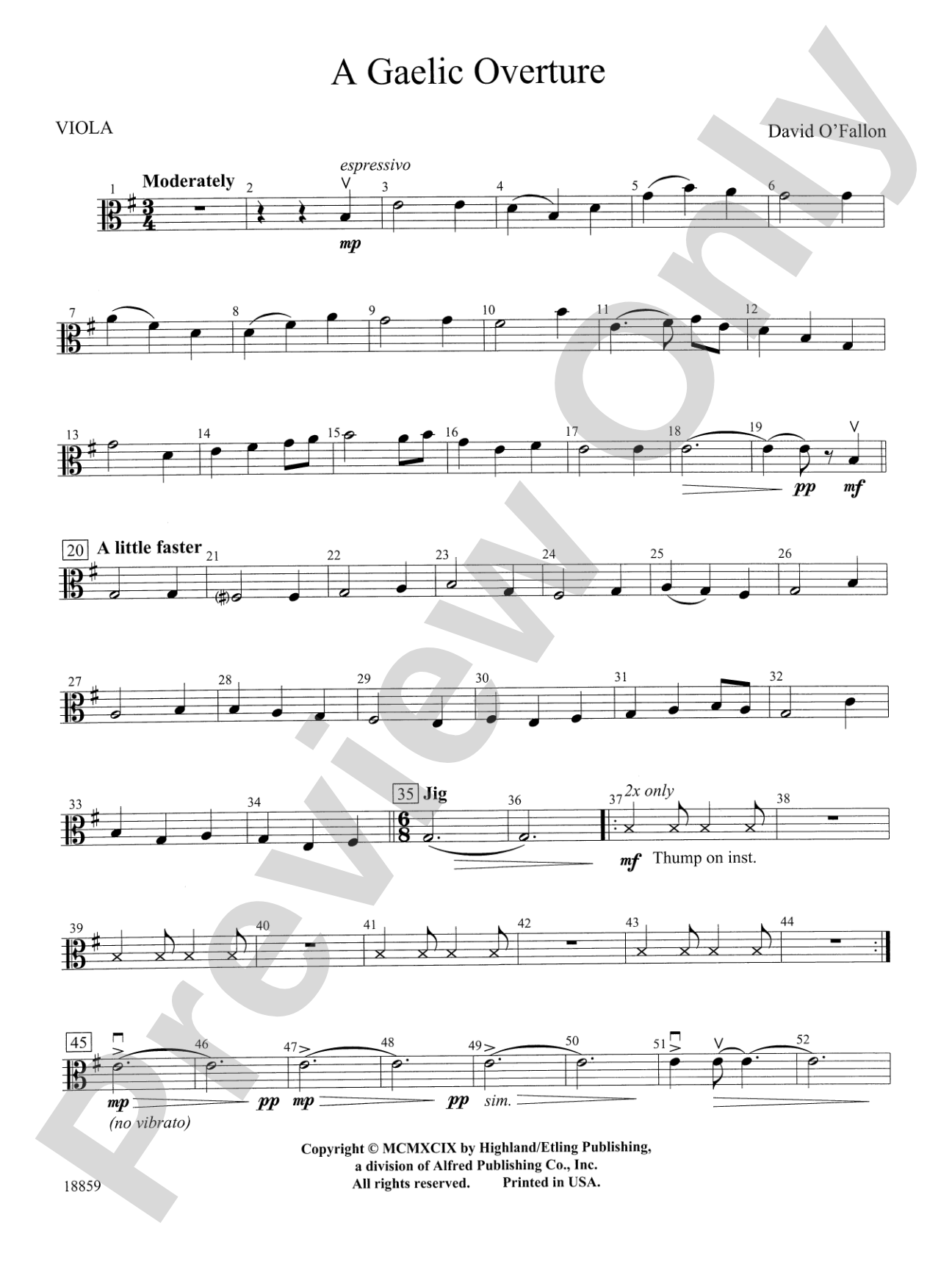 A Gaelic Overture: Viola