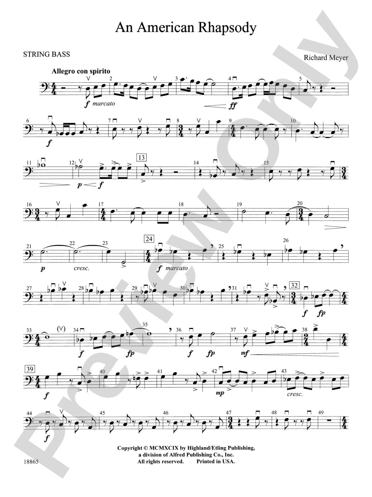 An American Rhapsody: String Bass
