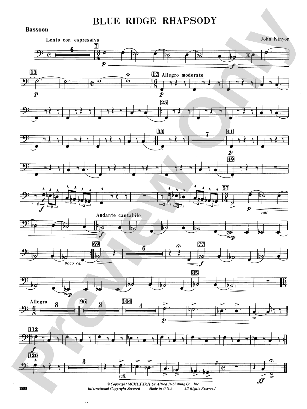 Blue Ridge Rhapsody: Bassoon
