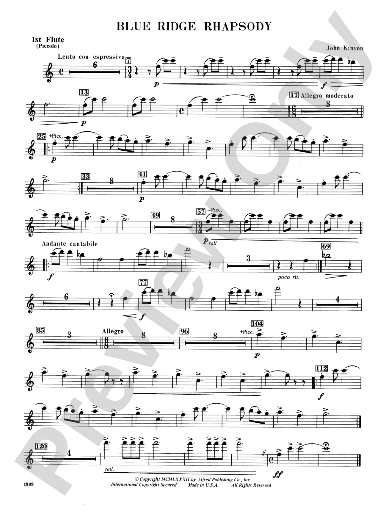 Blue Ridge Rhapsody: Flute