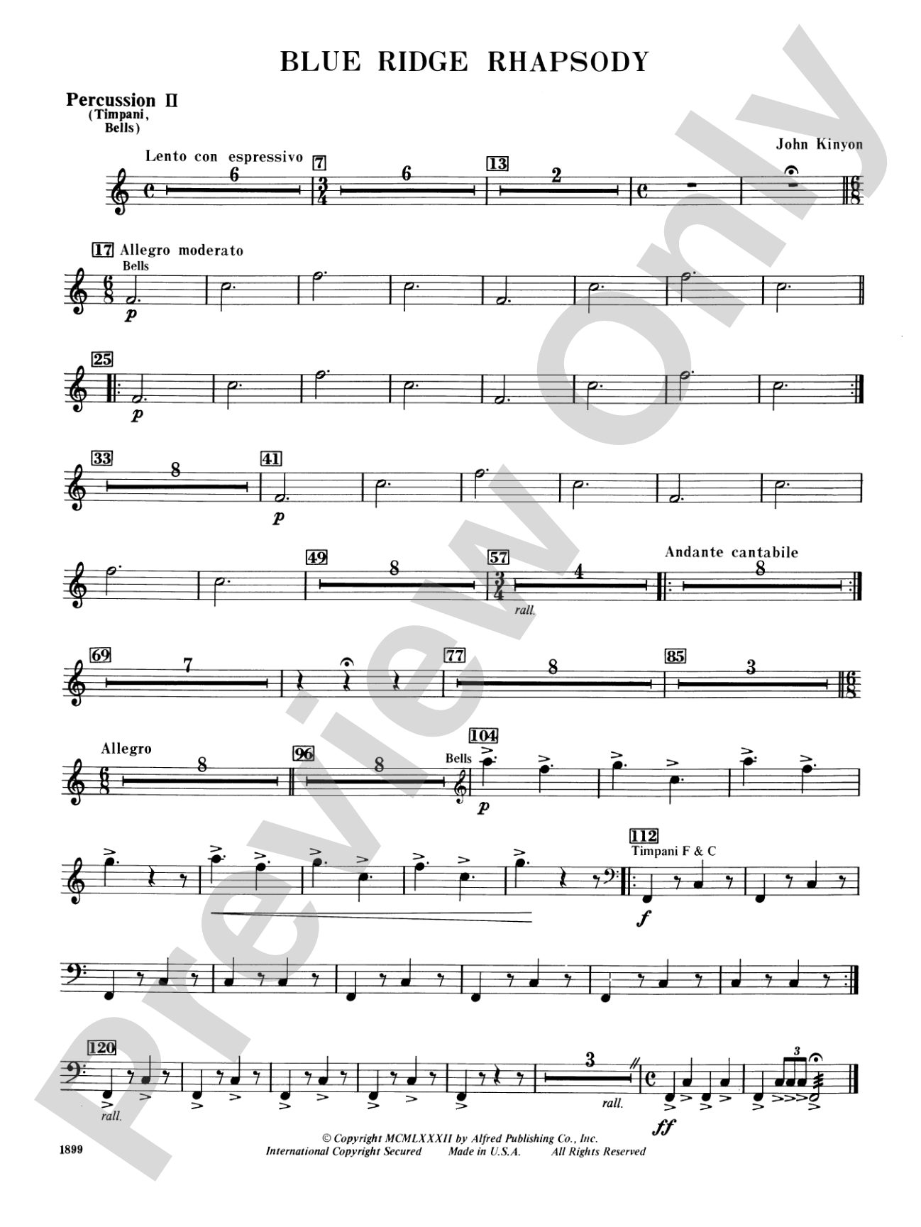 Blue Ridge Rhapsody: 2nd Percussion