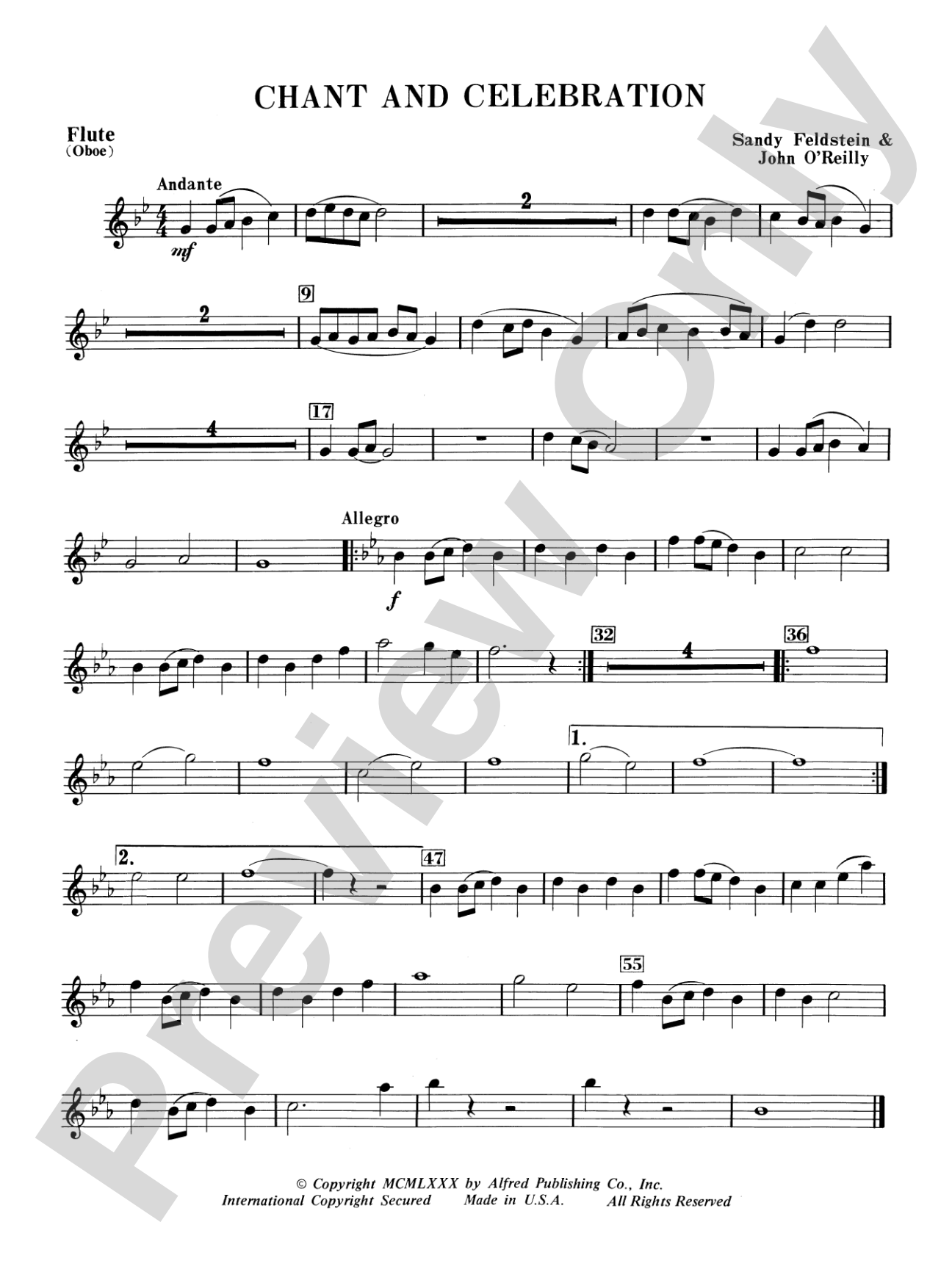 Chant and Celebration: Flute