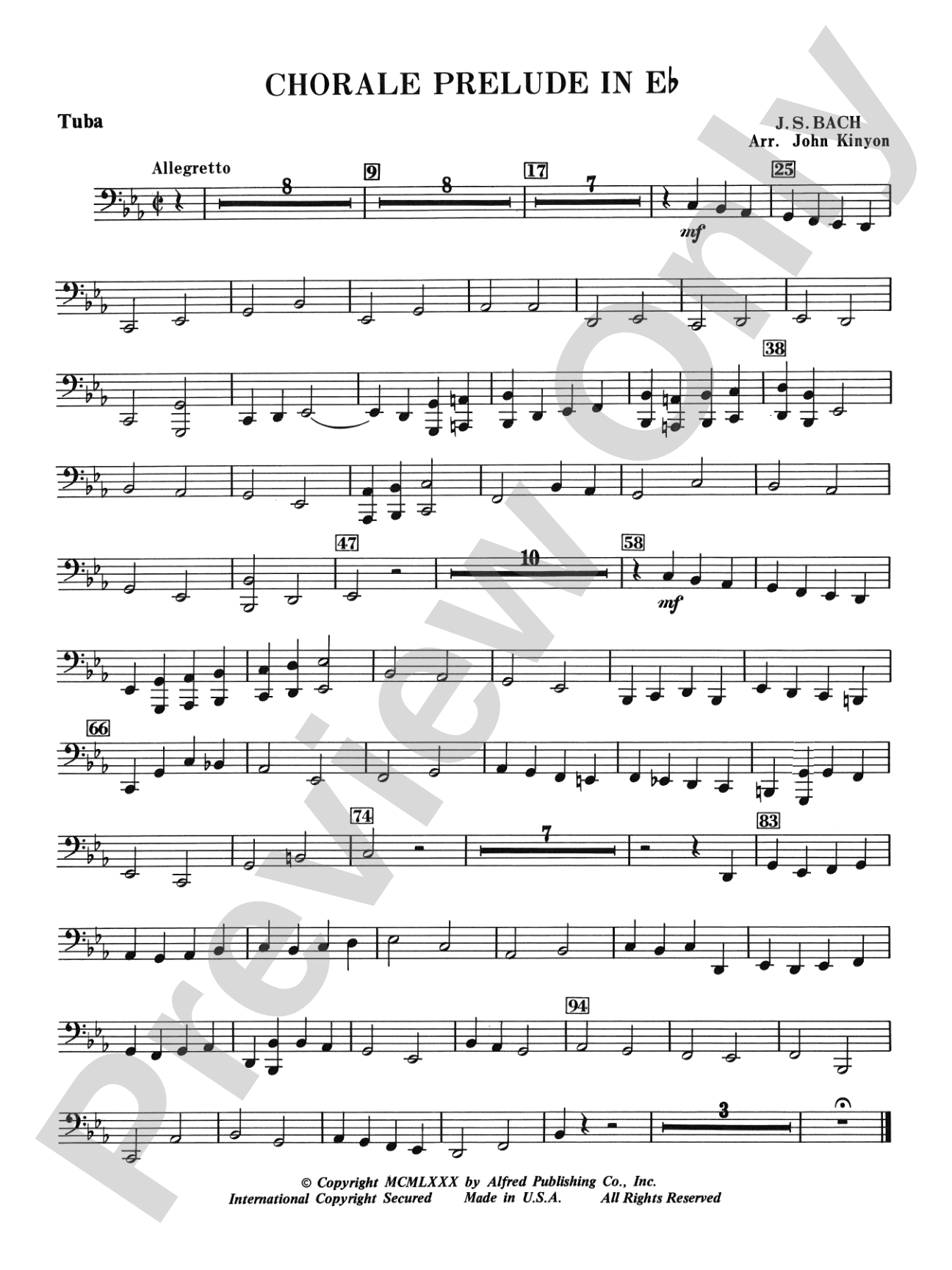 Chorale Prelude in E-Flat: Tuba