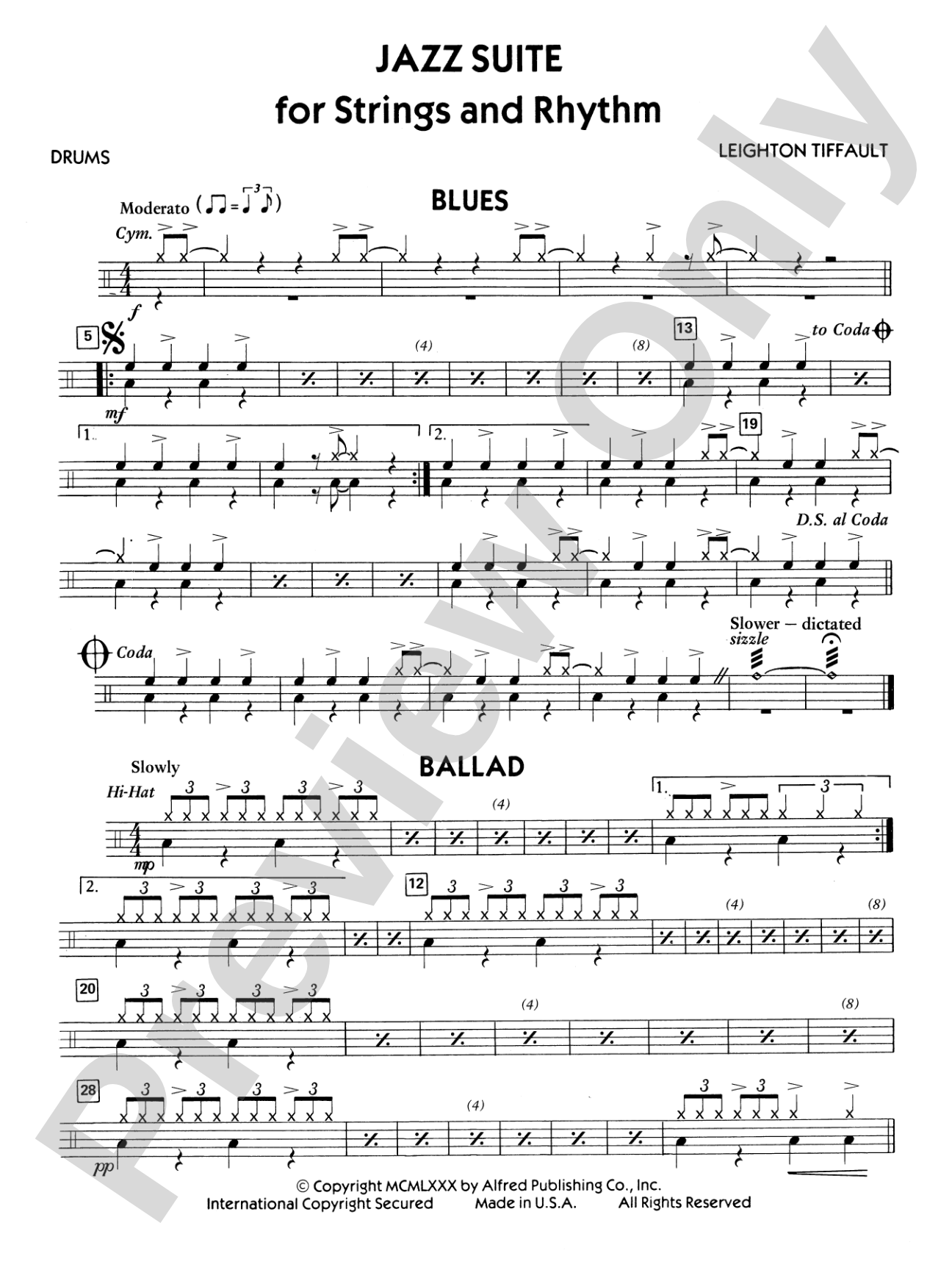 Jazz Suite for Strings and Rhythm: Drums
