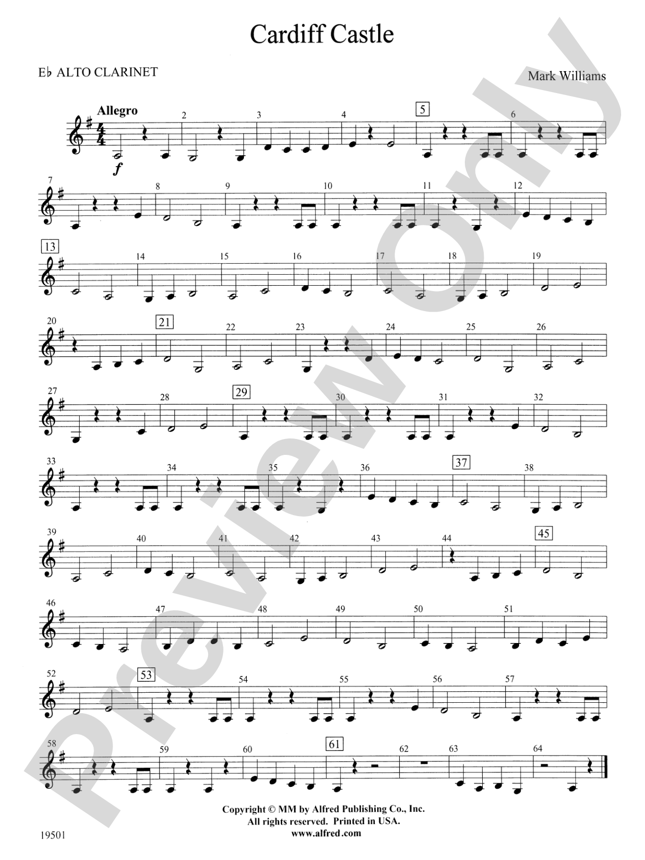 Cardiff Castle: E-flat Alto Clarinet