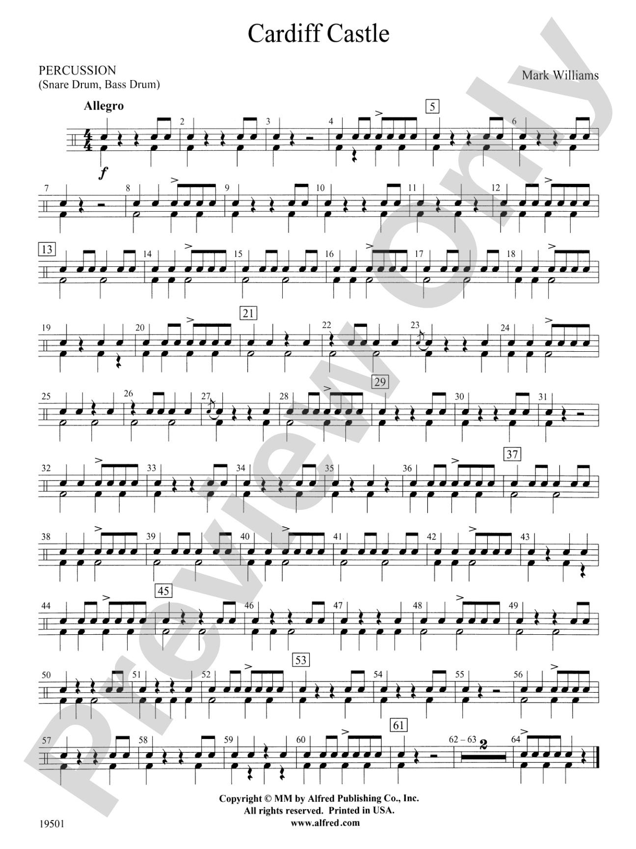 Cardiff Castle: 1st Percussion