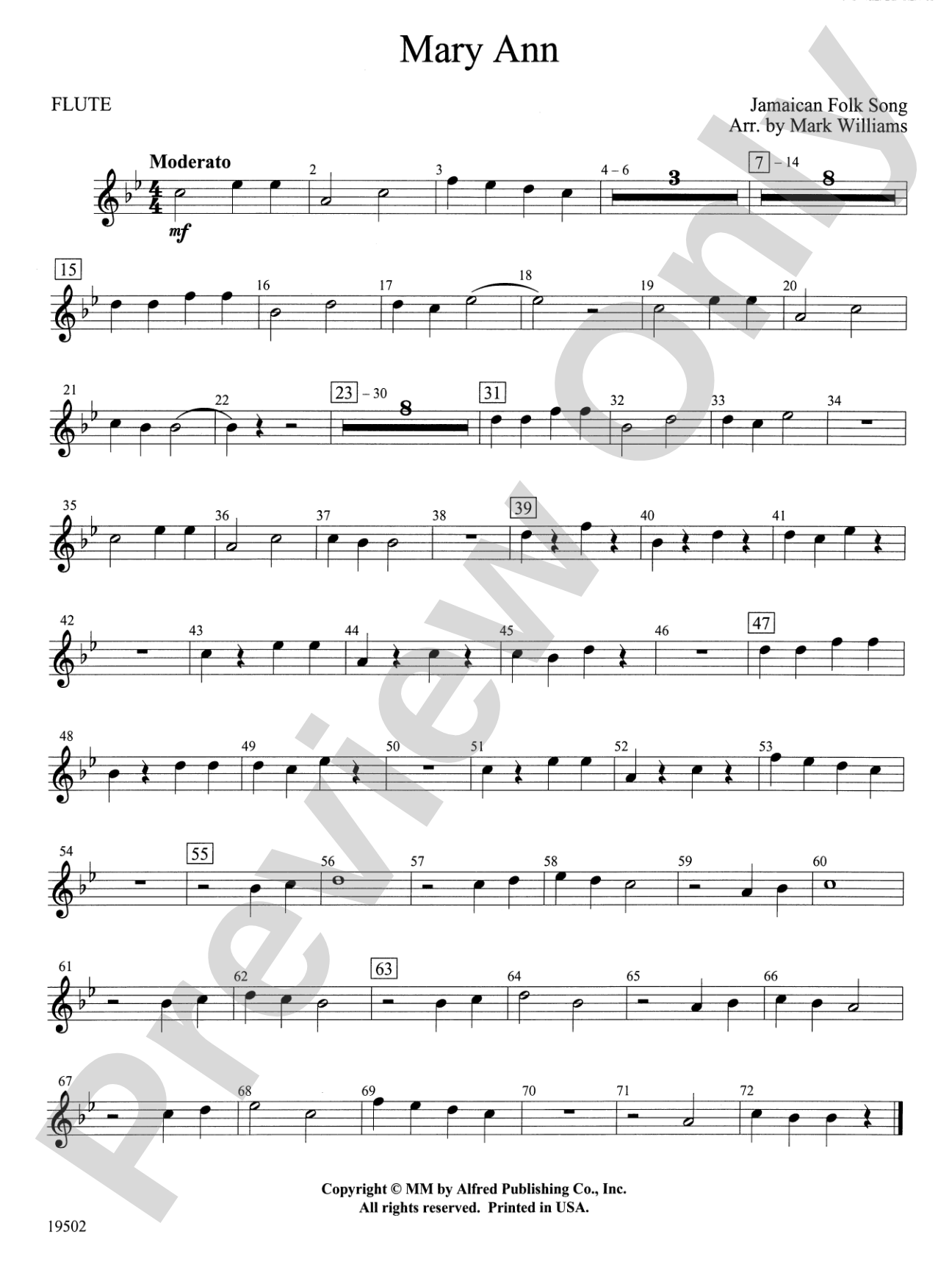 Mary Ann: Flute