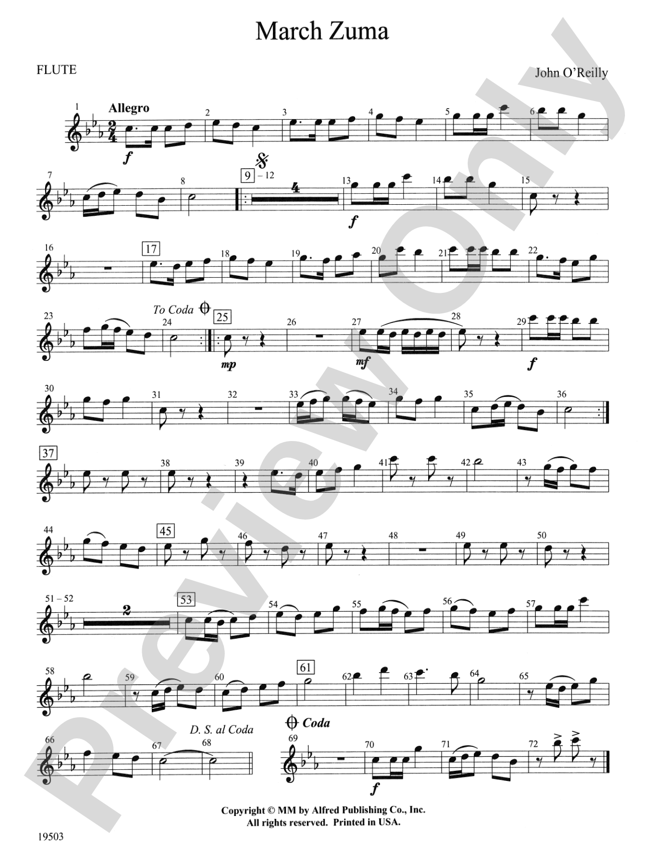 March Zuma: Flute