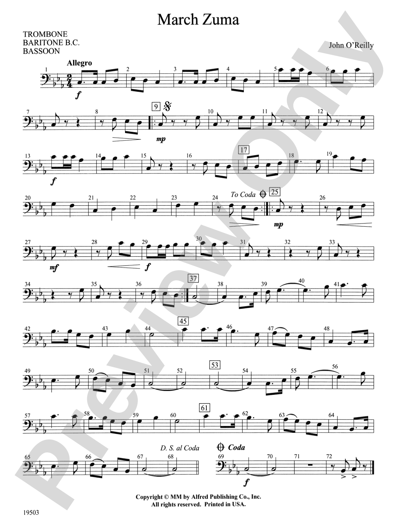 March Zuma: 1st Trombone