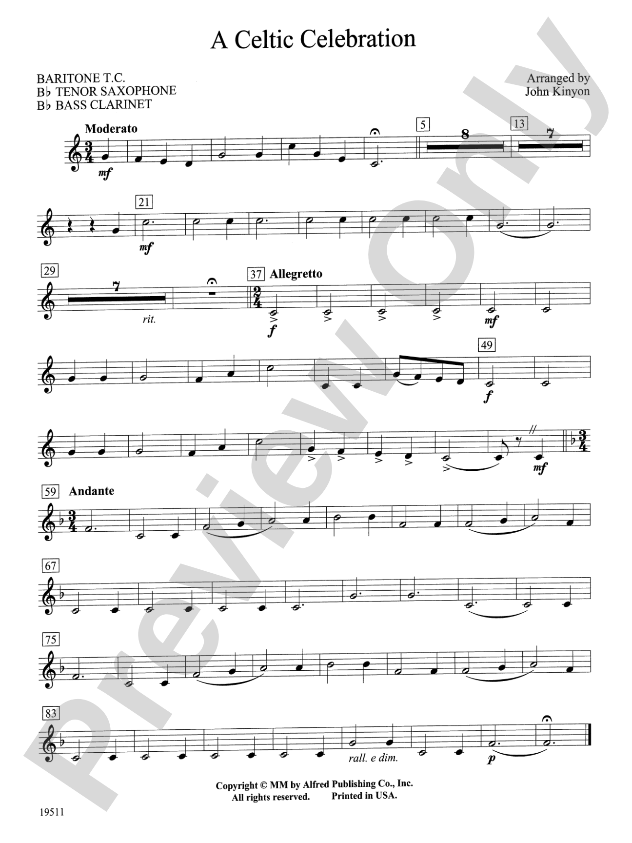A Celtic Celebration: Baritone T.C.