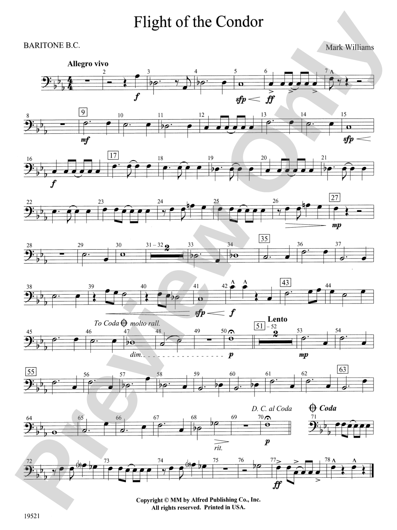 Flight of the Condor: Baritone B.C.