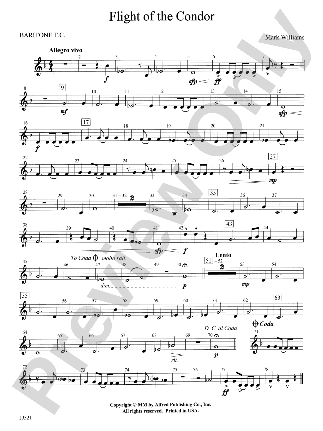 Flight of the Condor: Baritone T.C.