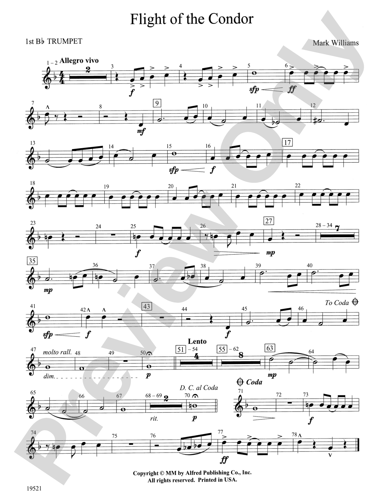Flight of the Condor: 1st B-flat Trumpet