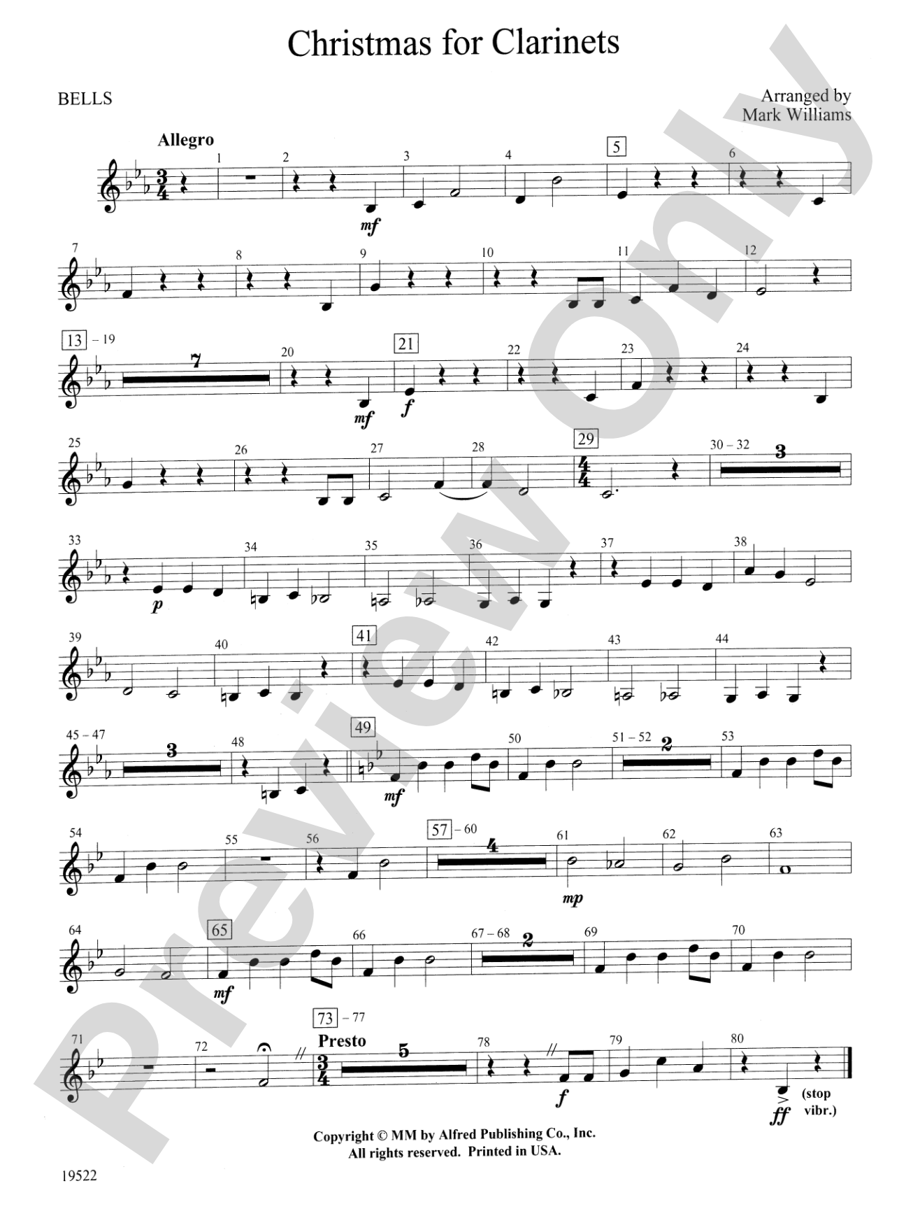 Christmas for Clarinets: Bells