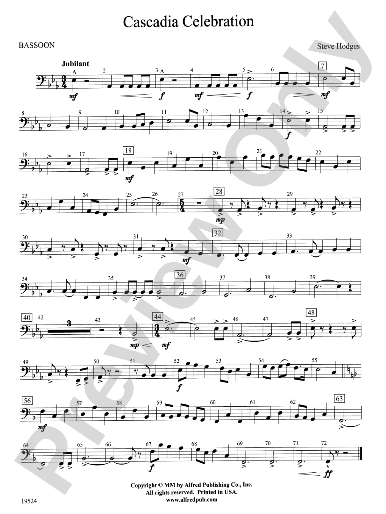 Cascadia Celebration: Bassoon