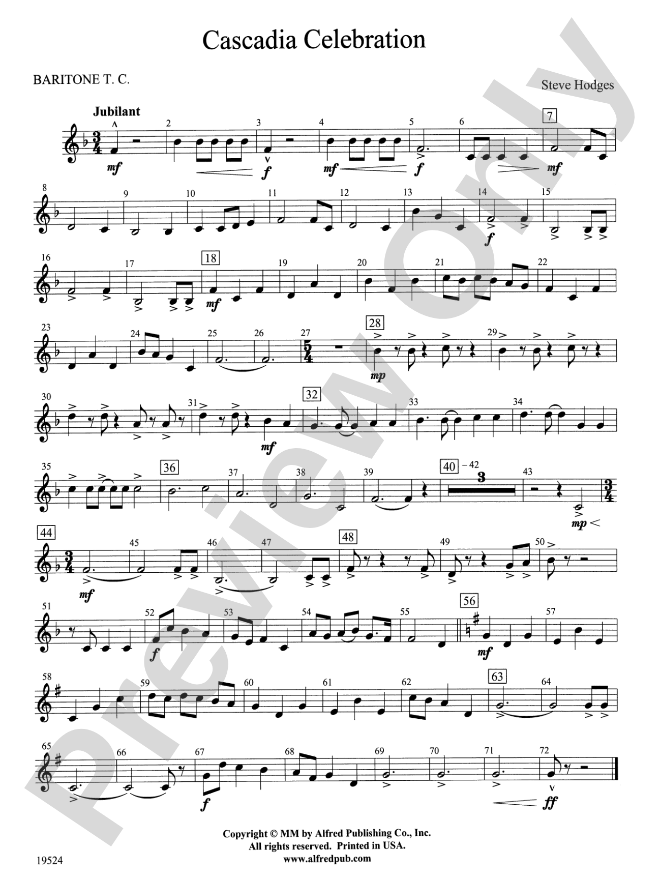 Cascadia Celebration: Baritone T.C.