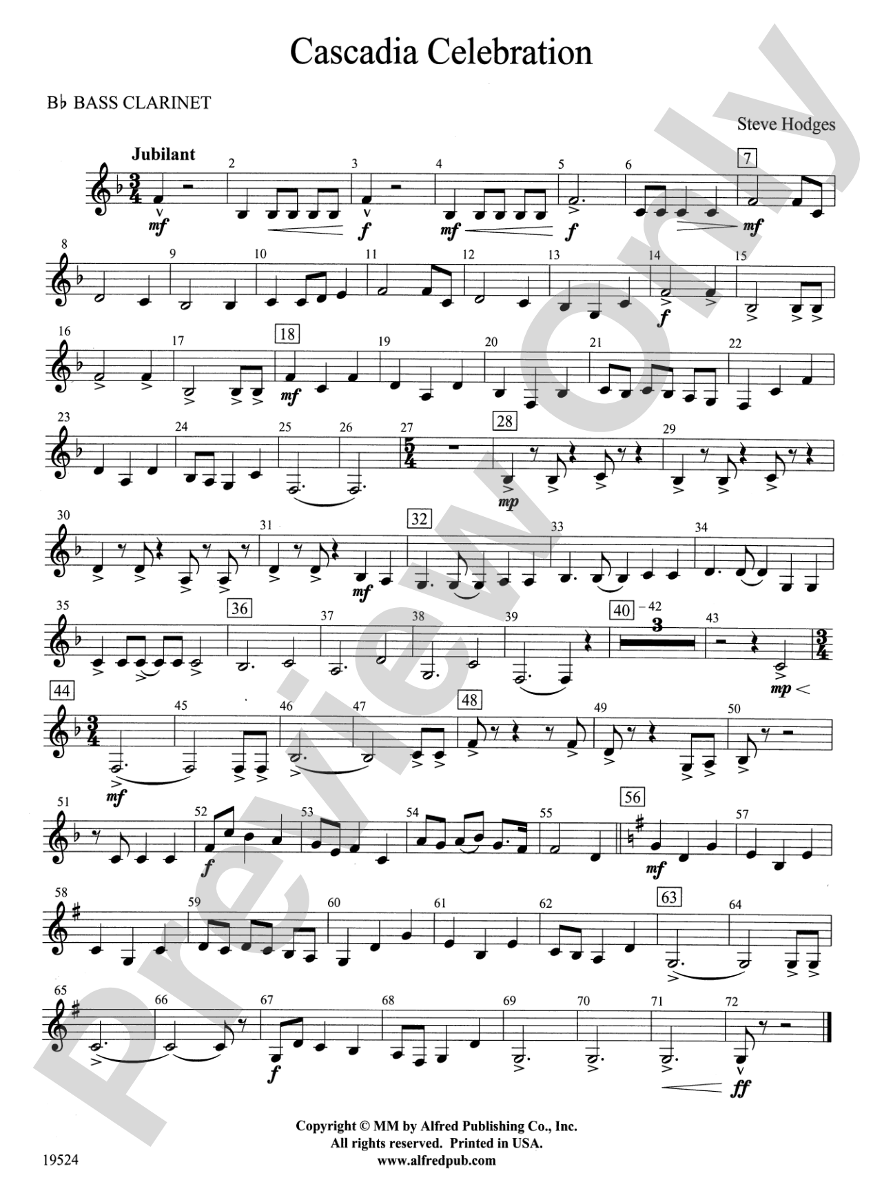 Cascadia Celebration: B-flat Bass Clarinet