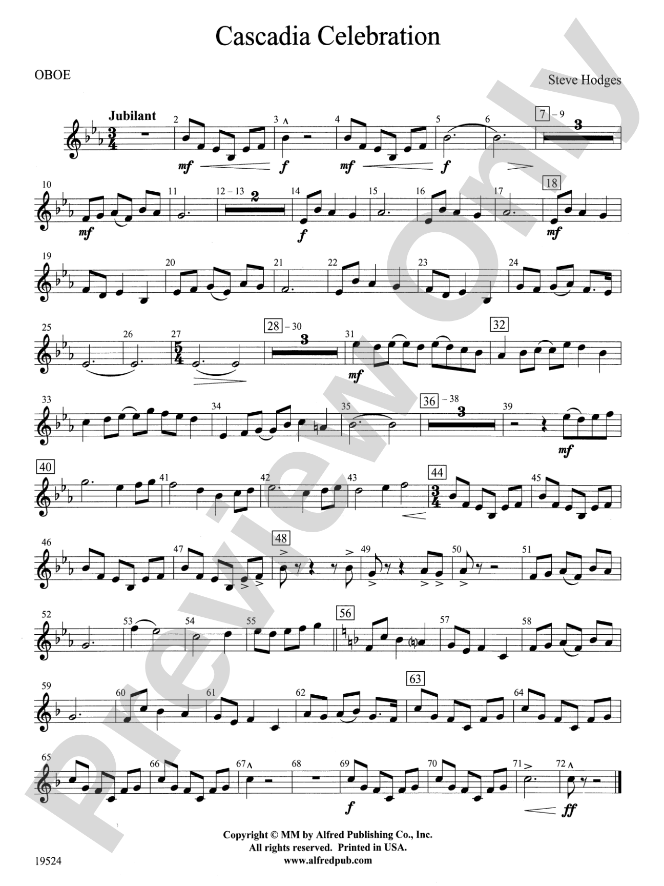 Cascadia Celebration: Oboe