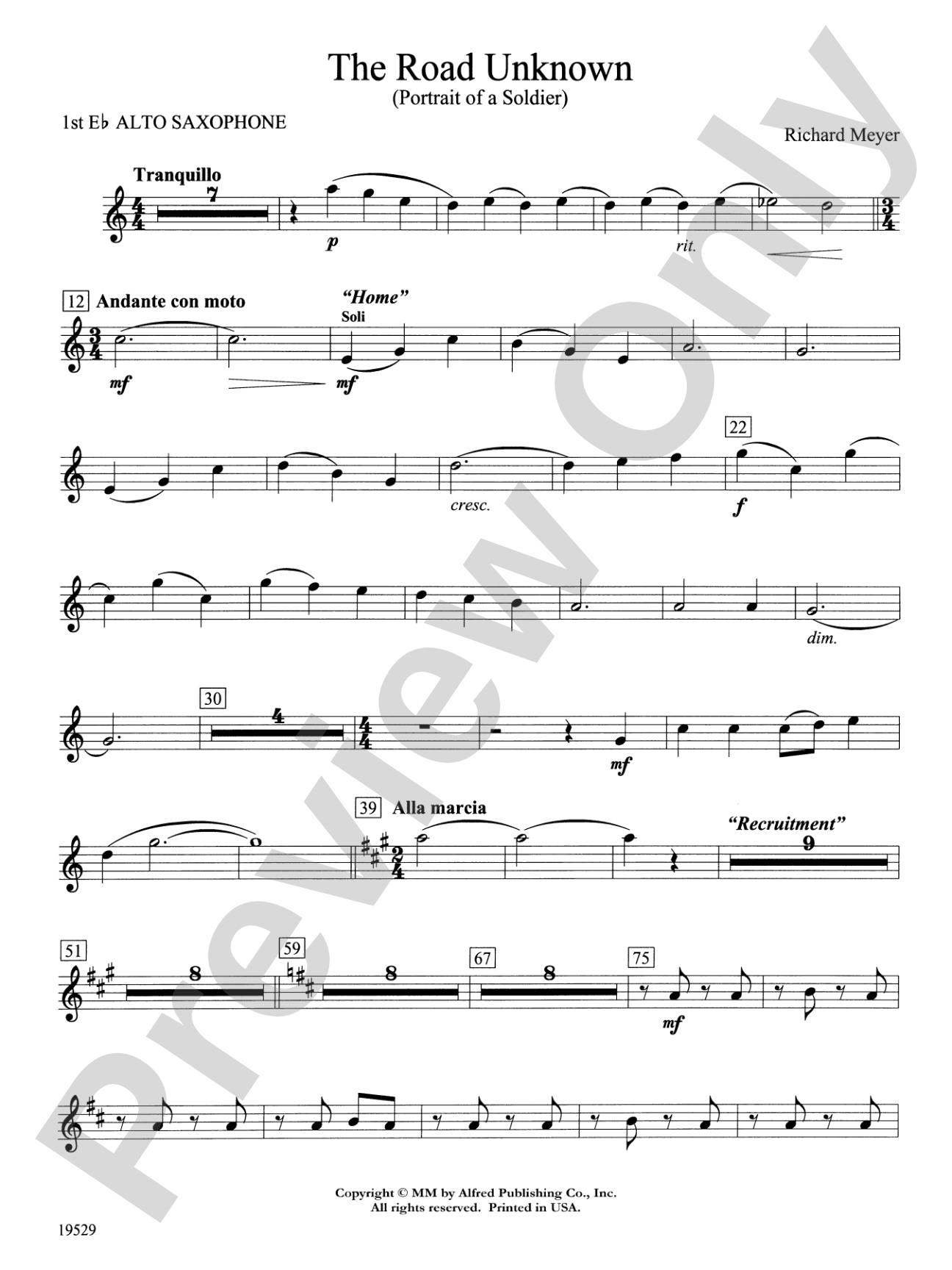 The Road Unknown: E-flat Alto Saxophone