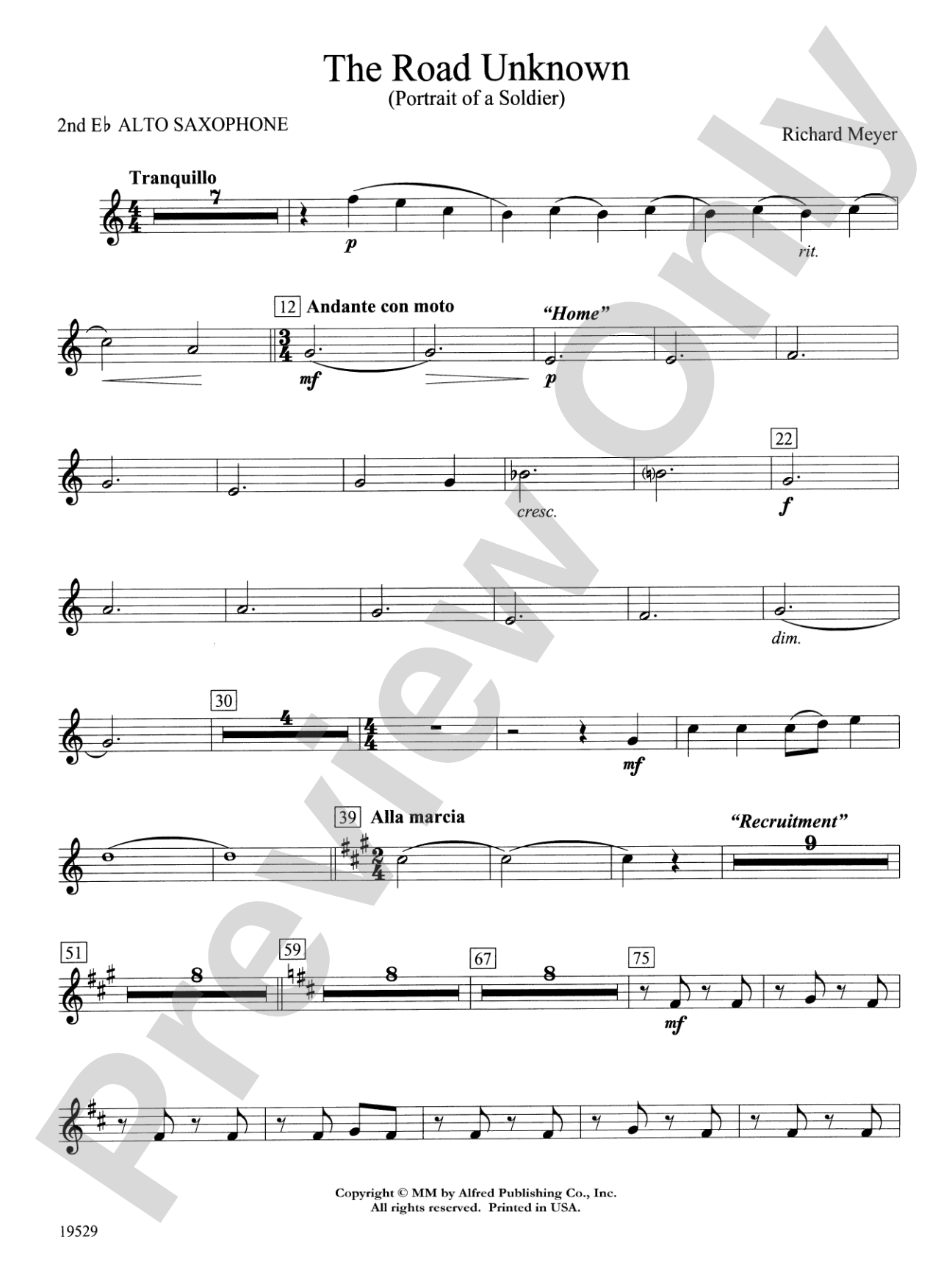 The Road Unknown: 2nd E-flat Alto Saxophone