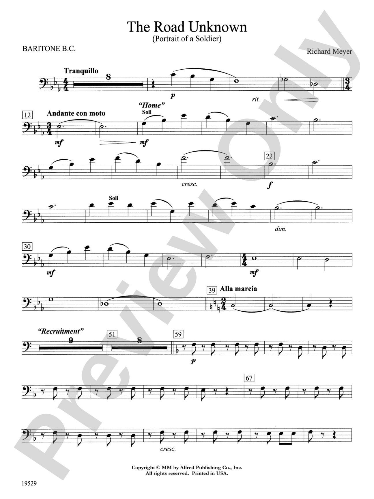 The Road Unknown: Baritone B.C.