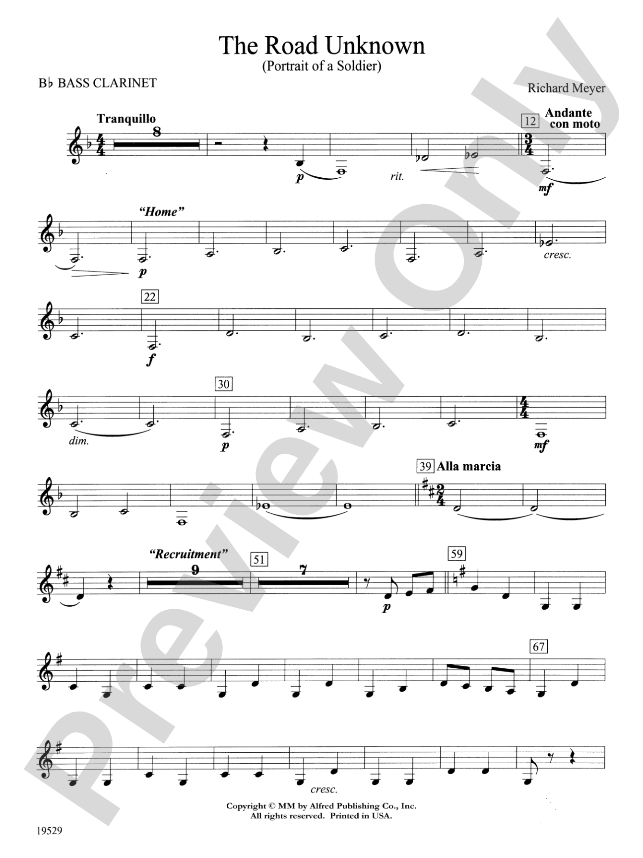 The Road Unknown: B-flat Bass Clarinet